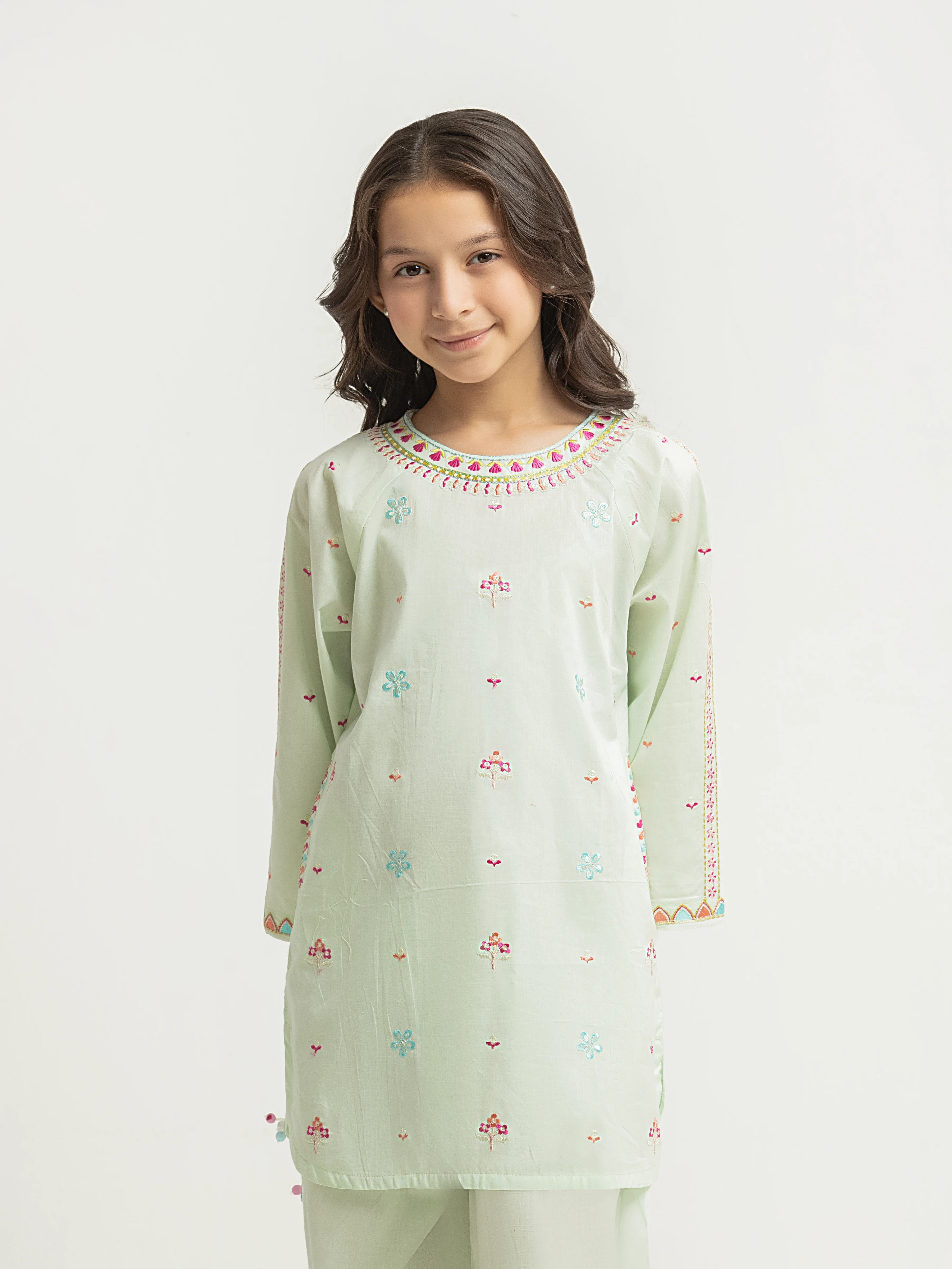 Embroidered Cambric Co-Ord Set - EGTKED5-73076ST - Image 2