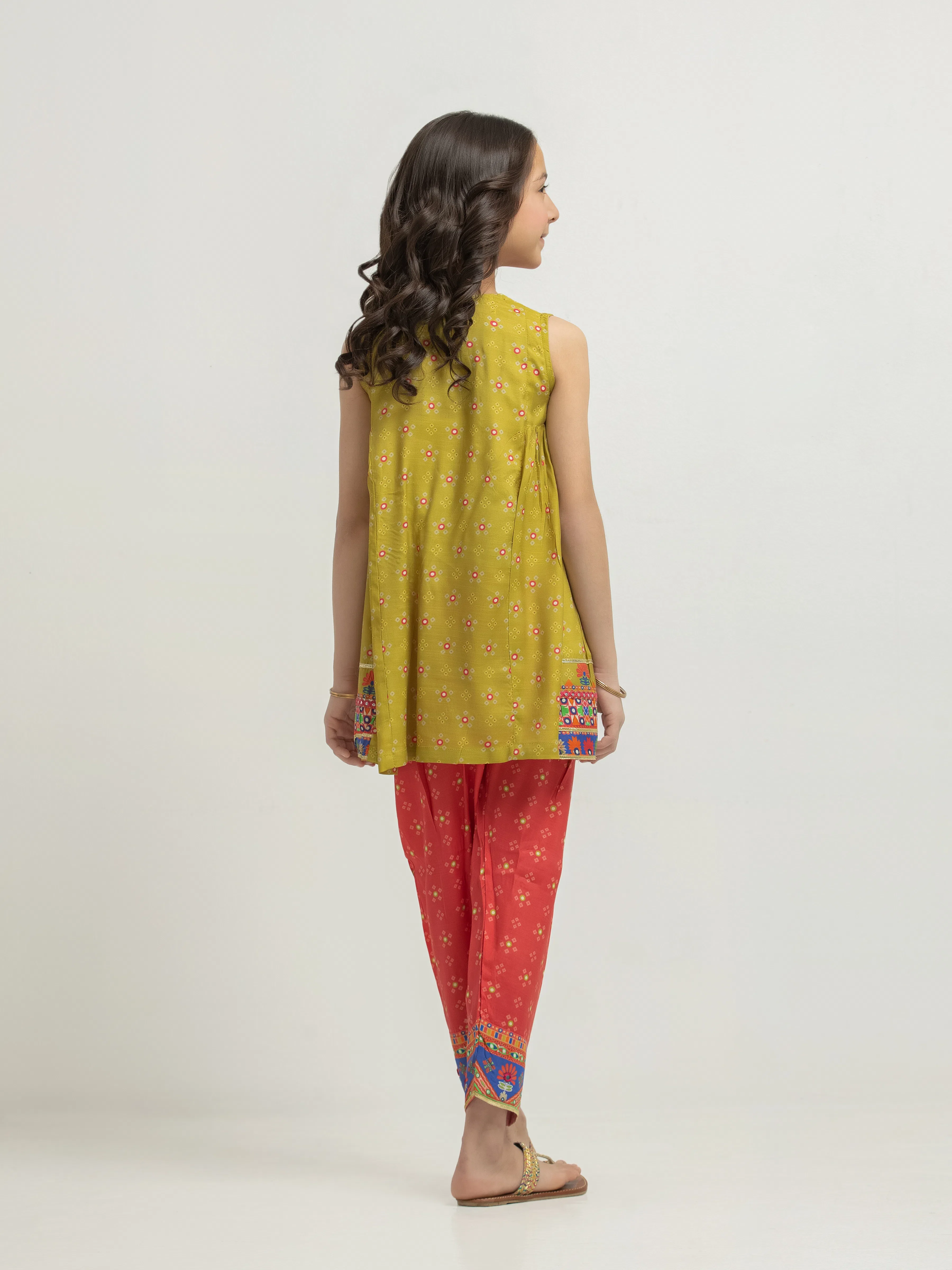 Embroidered Raw Silk Co-Ord Set - EGTKEP6-74009ST - Image 2