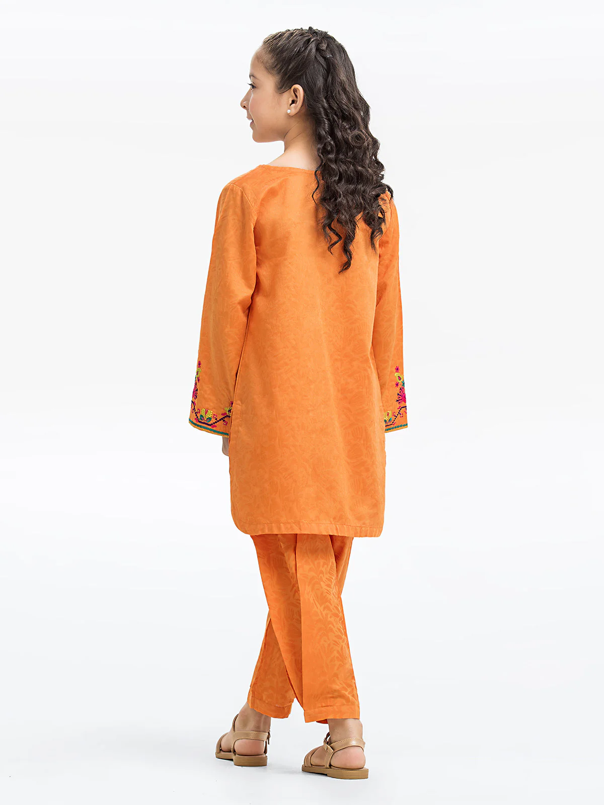 Embroidered Dobby Shirt Trouser - EGTKE24-70748ST - Image 6