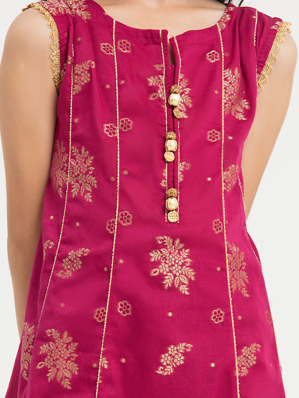 Solid Jacquard Gharara Suit - EGTKS24-70746ST - Image 3