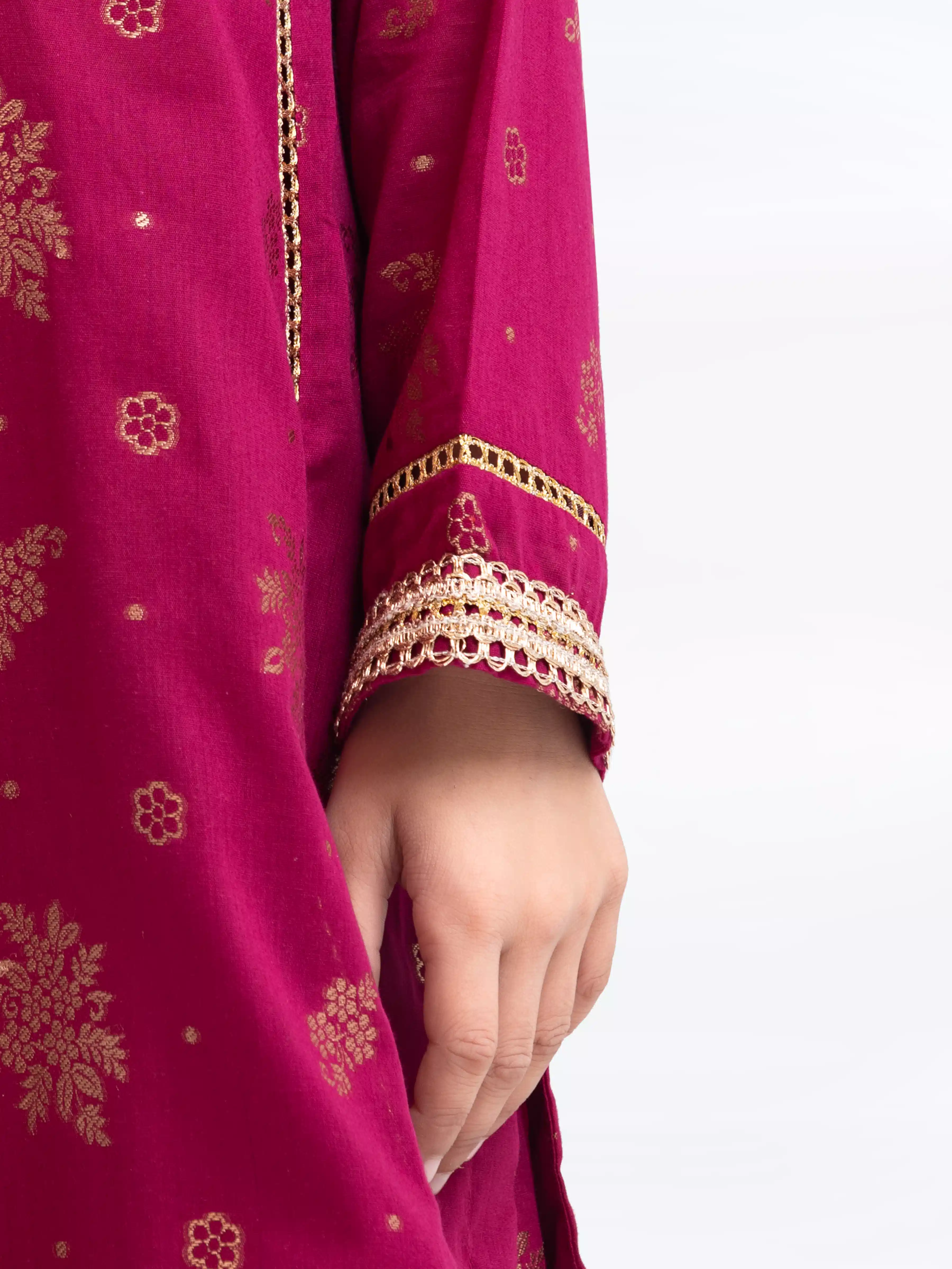 Solid Jacquard Co-Ord Set - EGTKS24-70783ST - Image 5
