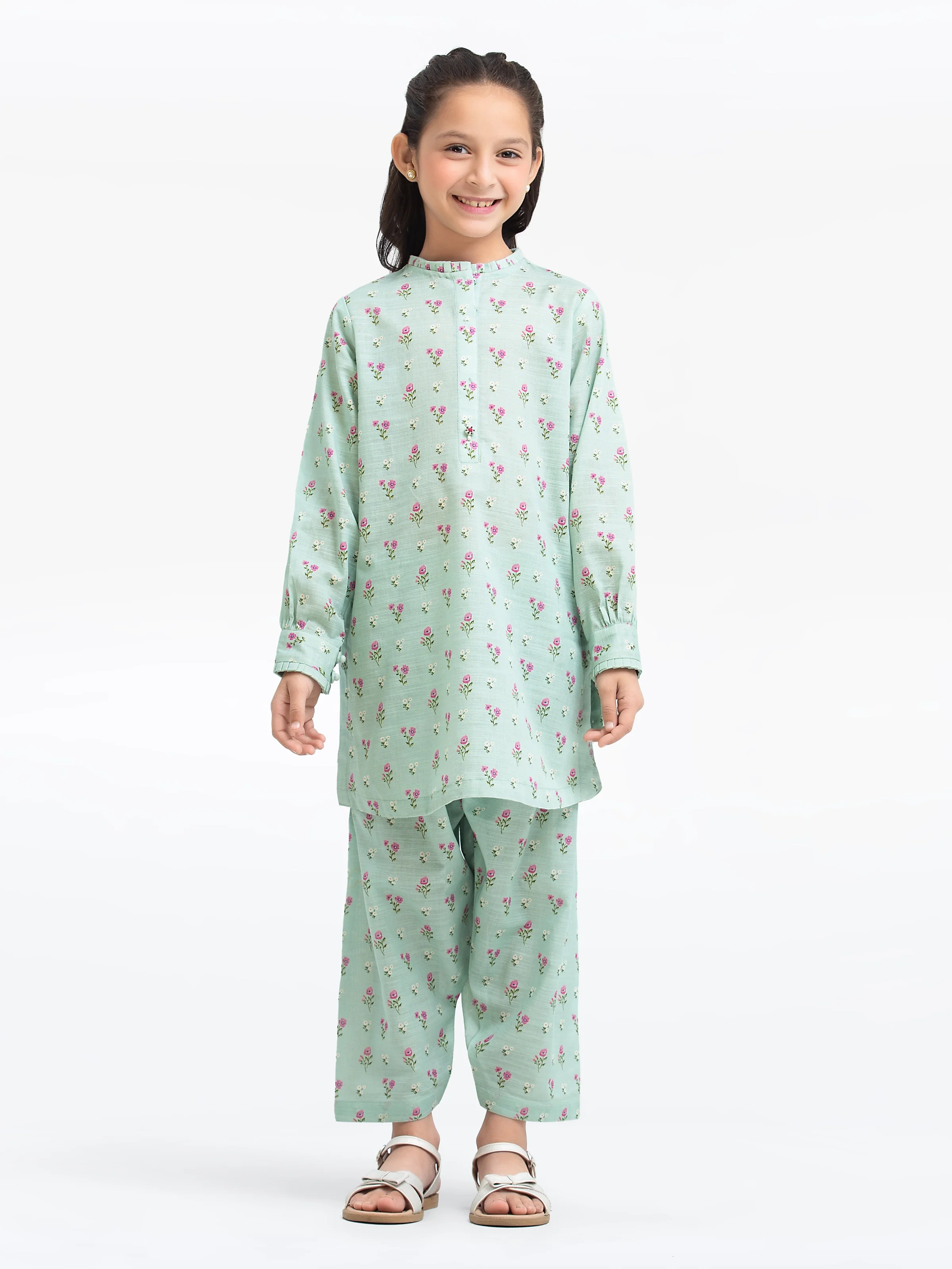 Printed Khaddar Co-Ord Set - EGTKP24-70906ST