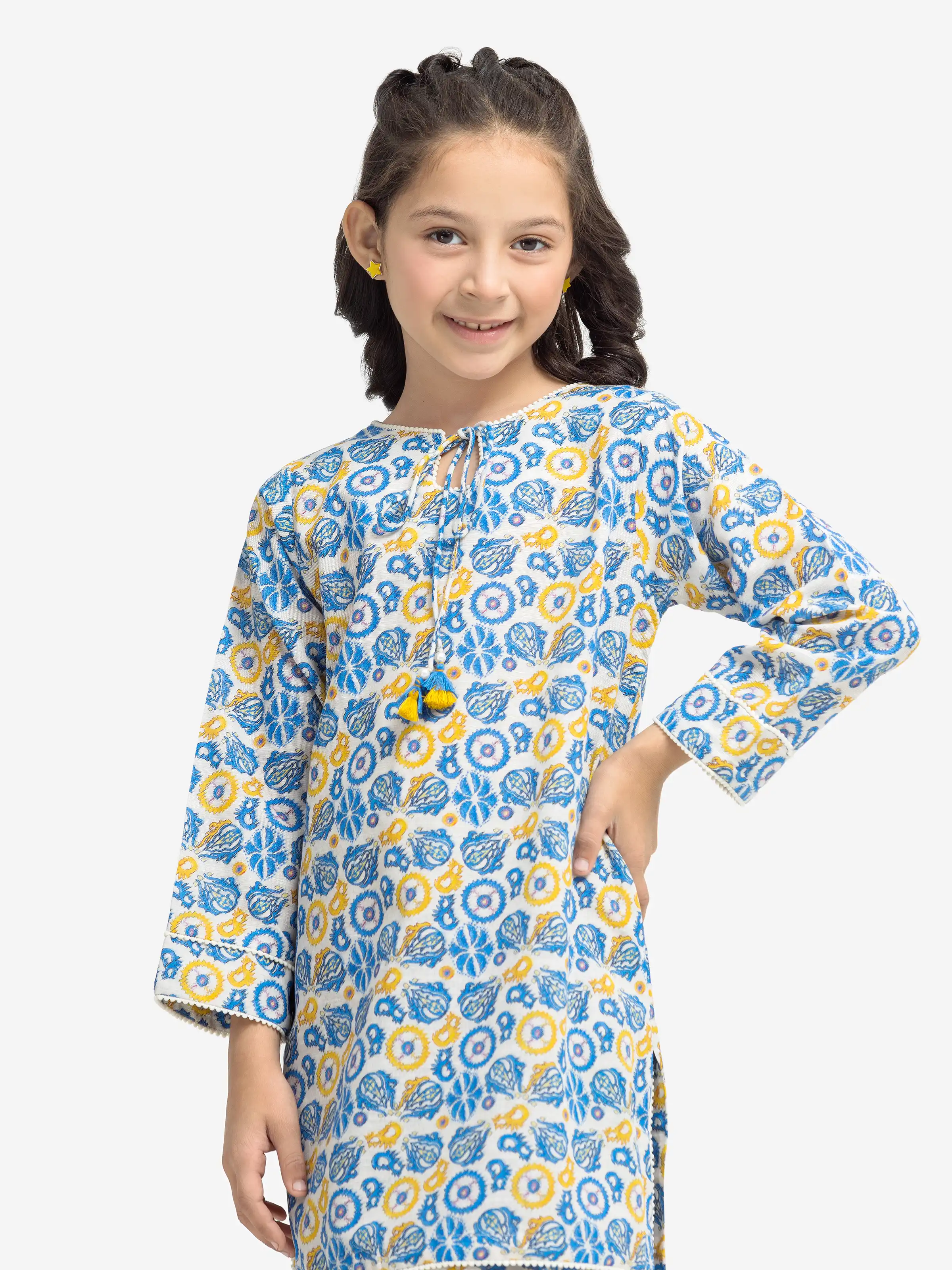 Printed Khaddar Co-Ord Set - EGTKP24-70901ST - Image 2