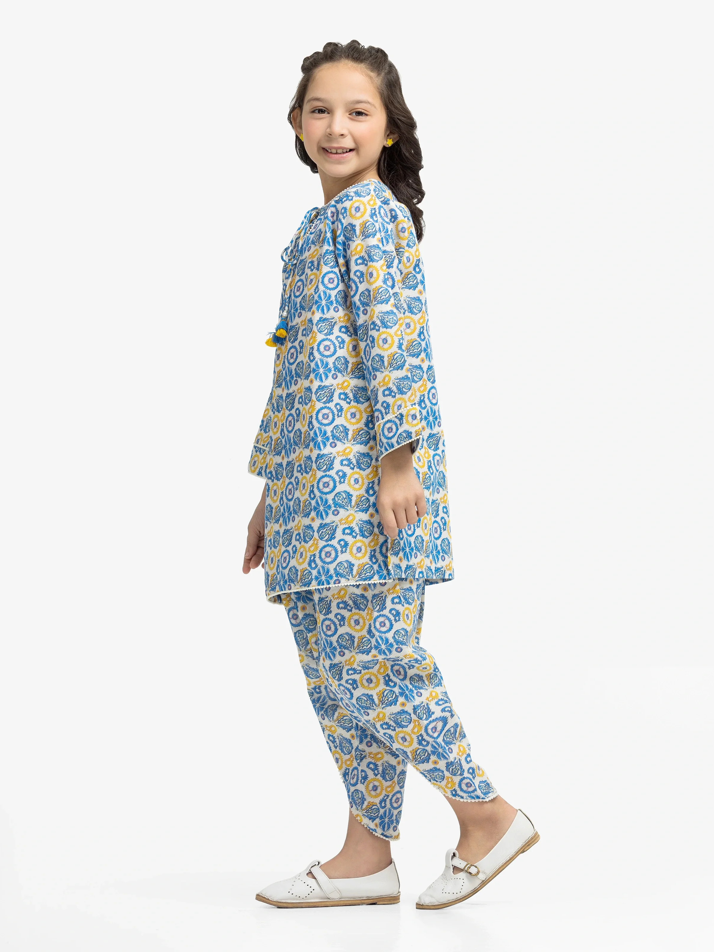 Printed Khaddar Co-Ord Set - EGTKP24-70901ST - Image 4