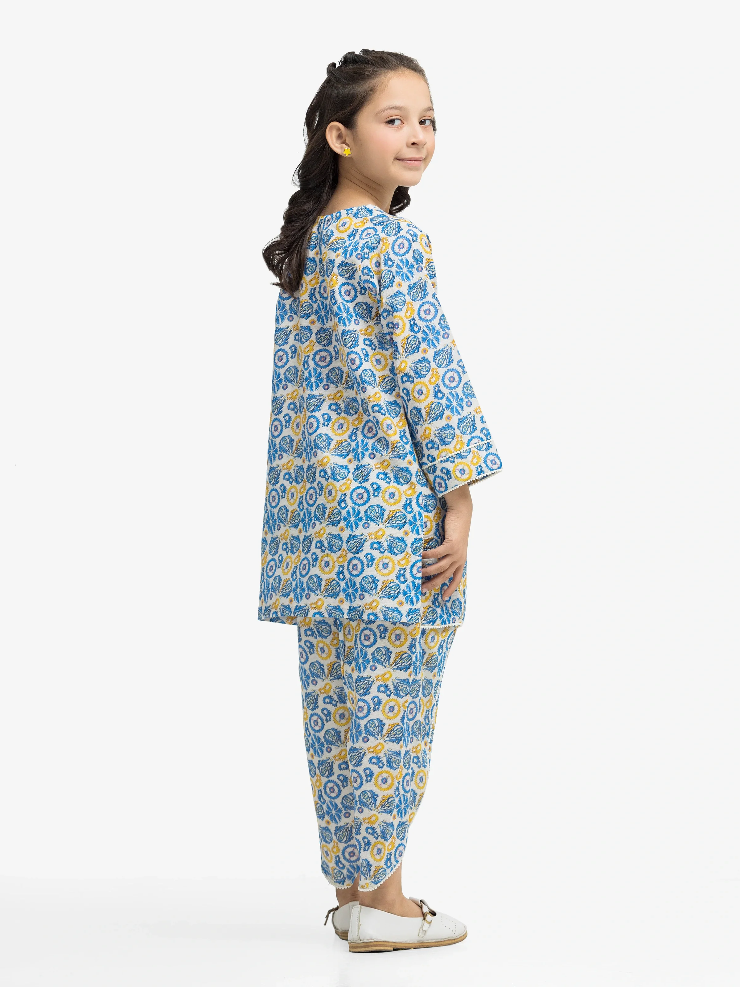 Printed Khaddar Co-Ord Set - EGTKP24-70901ST - Image 5