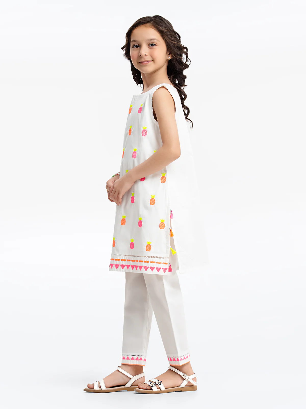 Embroidered Cambric Shirt Trouser - EGTKE23-70556ST - Image 3