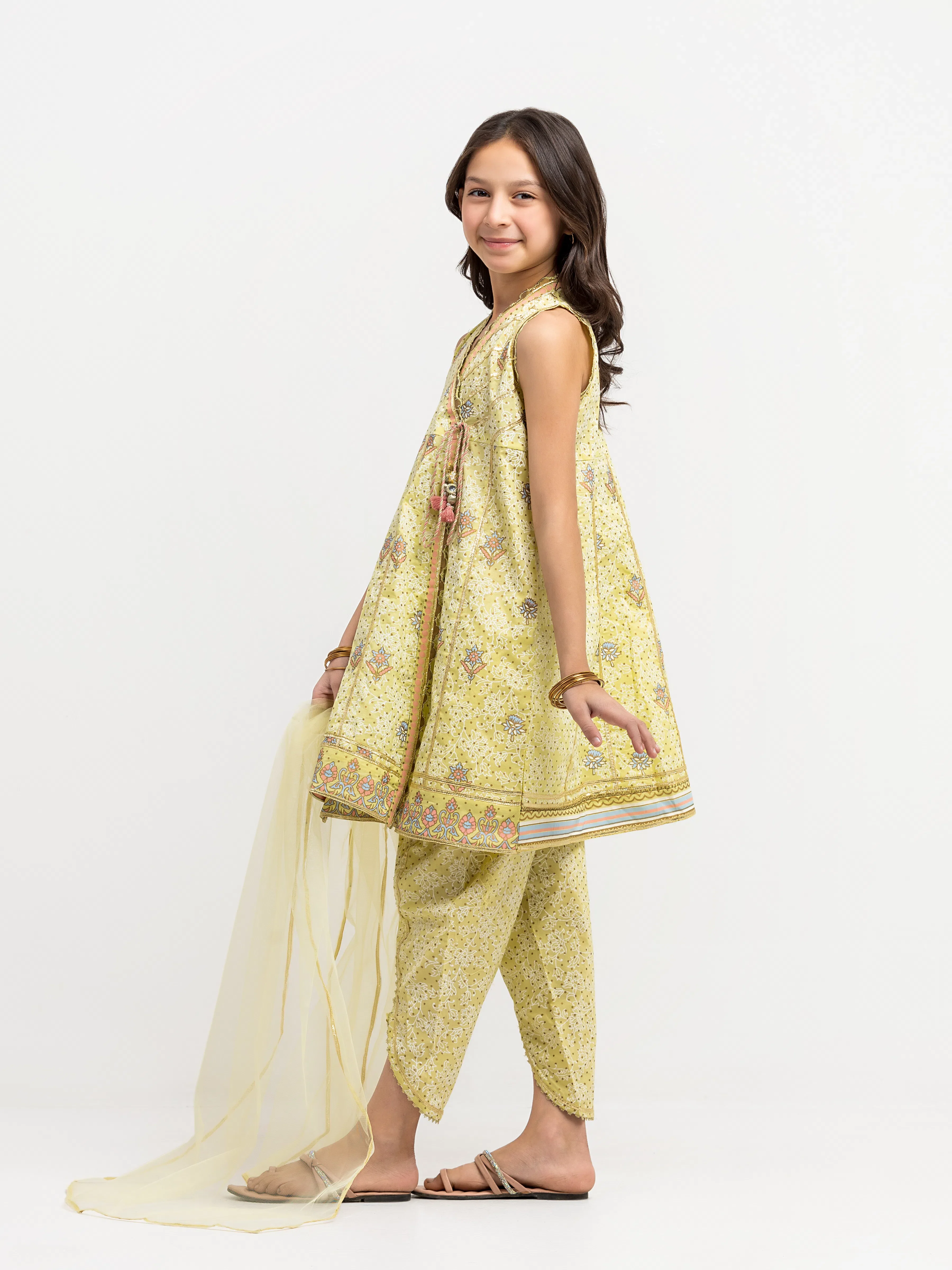 Block Print Cambric Suit - EGTKP5-72002-3P - Image 4