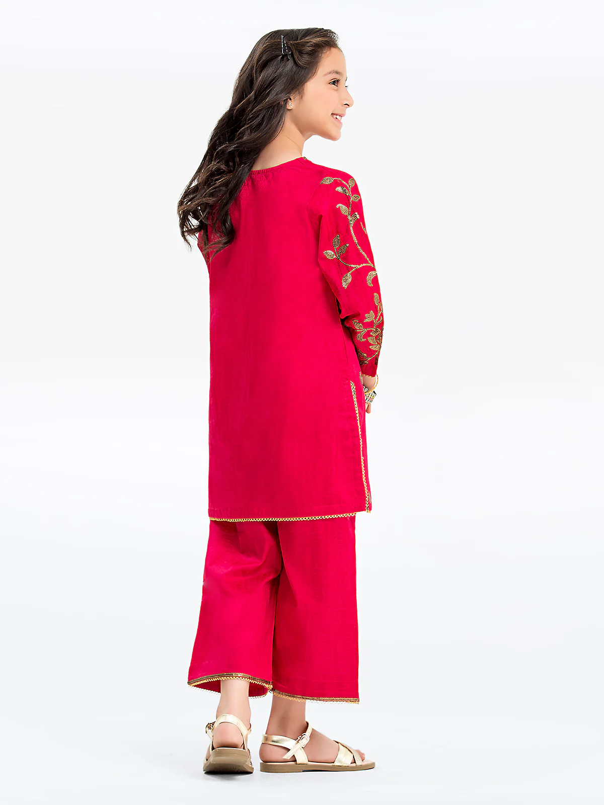 Embroidered Dobby Shirt Trouser - EGTKE24-70739ST - Image 5