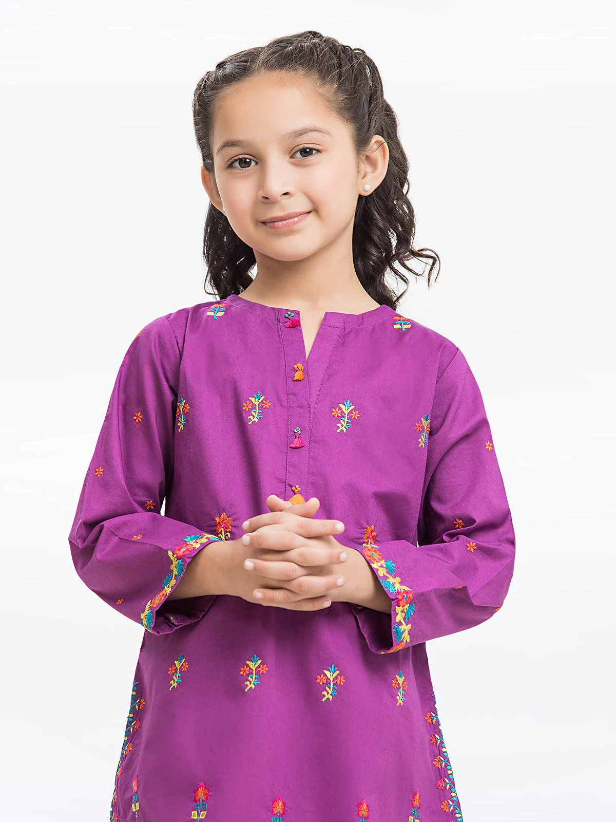 Embroidered Cotton Shirt Trouser - EGTKE23-70586ST - Image 2