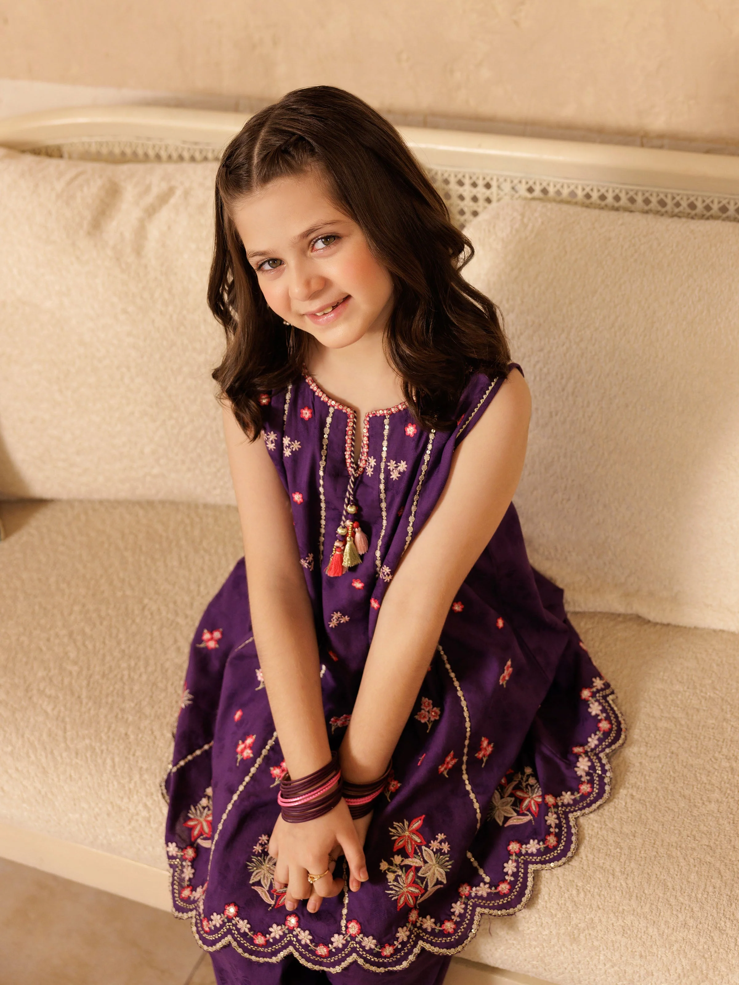 Embroidered Jacquard Co-Ord Set - EGTKE5-71016ST - Image 2