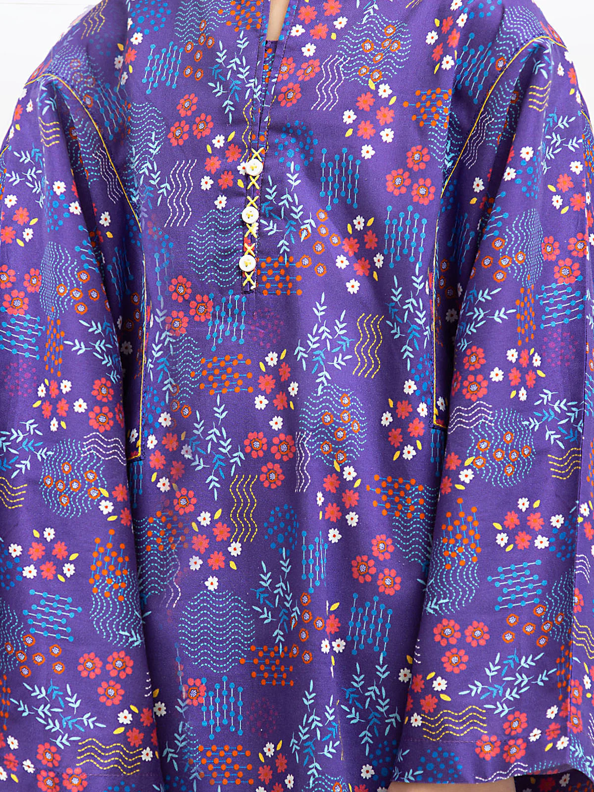 Printed Lawn Shirt - EGTKP24-70405S - Image 3