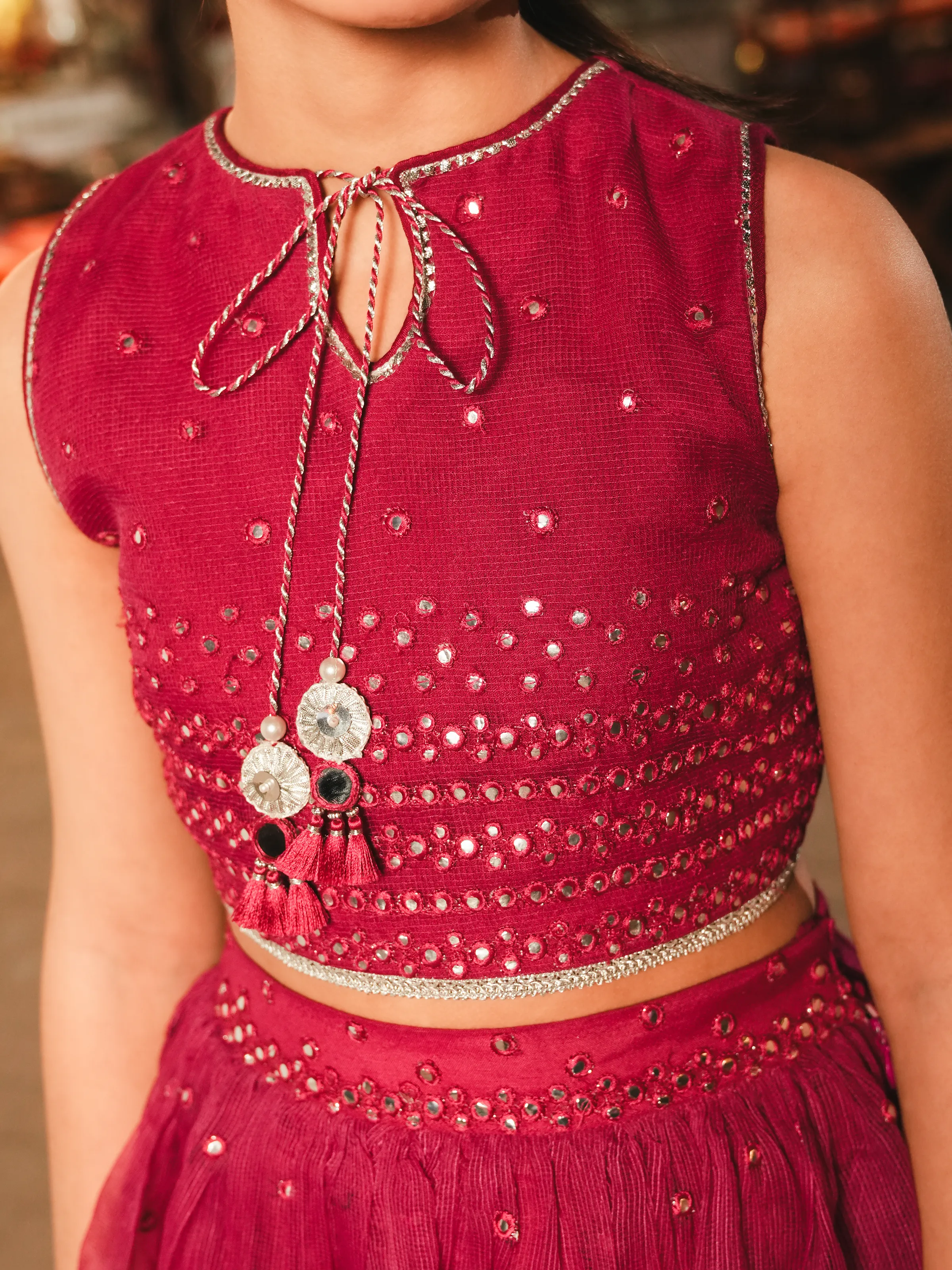 Embroidered Cotton Net Lehenga Suit - EGTPLED6-50115-3P - Image 3