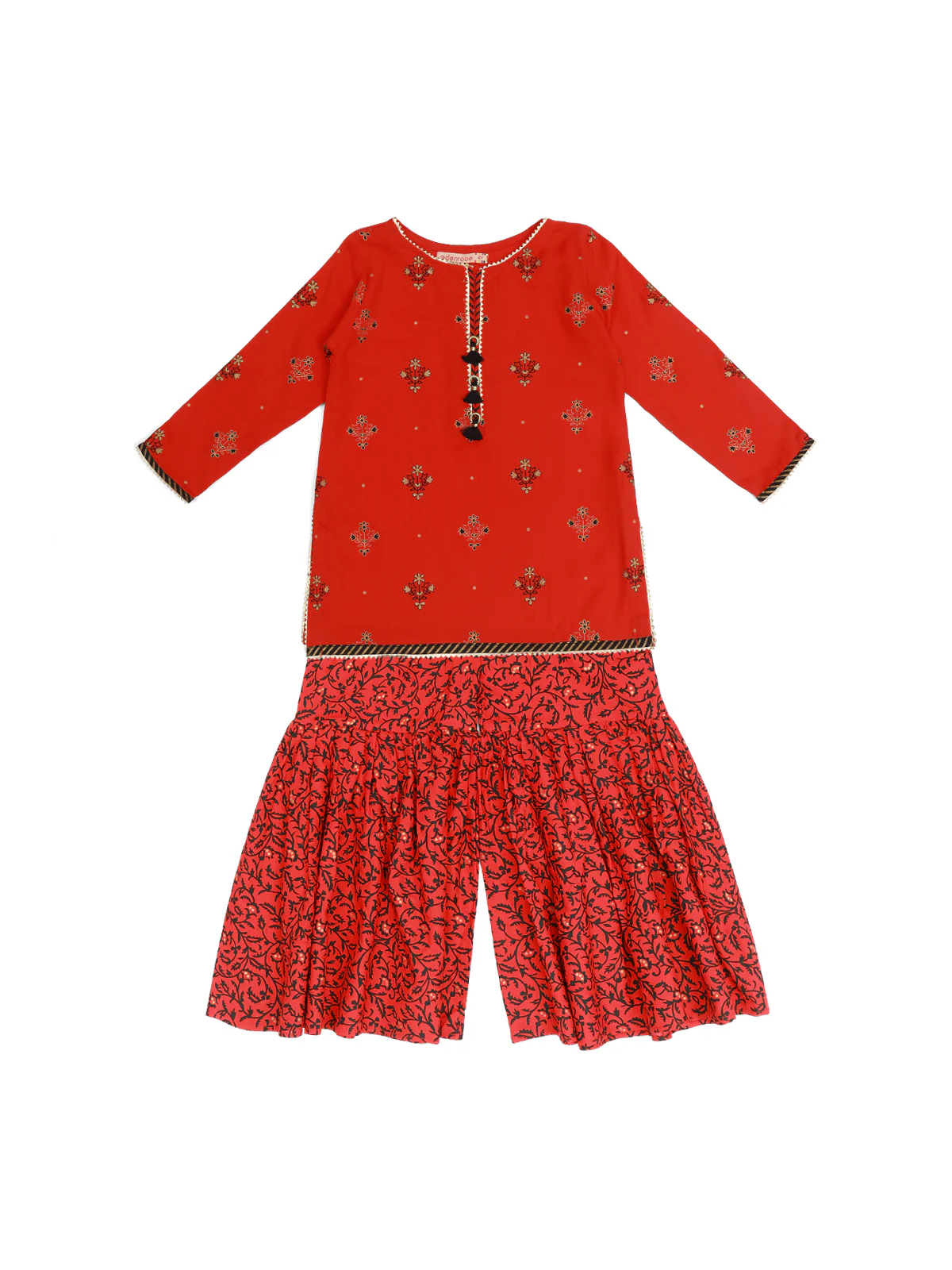 Printed Cross Hatch Gharara Suit - EGTKP23-70737ST