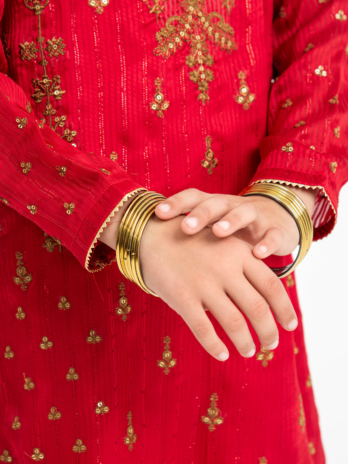 Embroidered Chiffon Gharara Suit - EGTPLE23-50002ST - Image 4