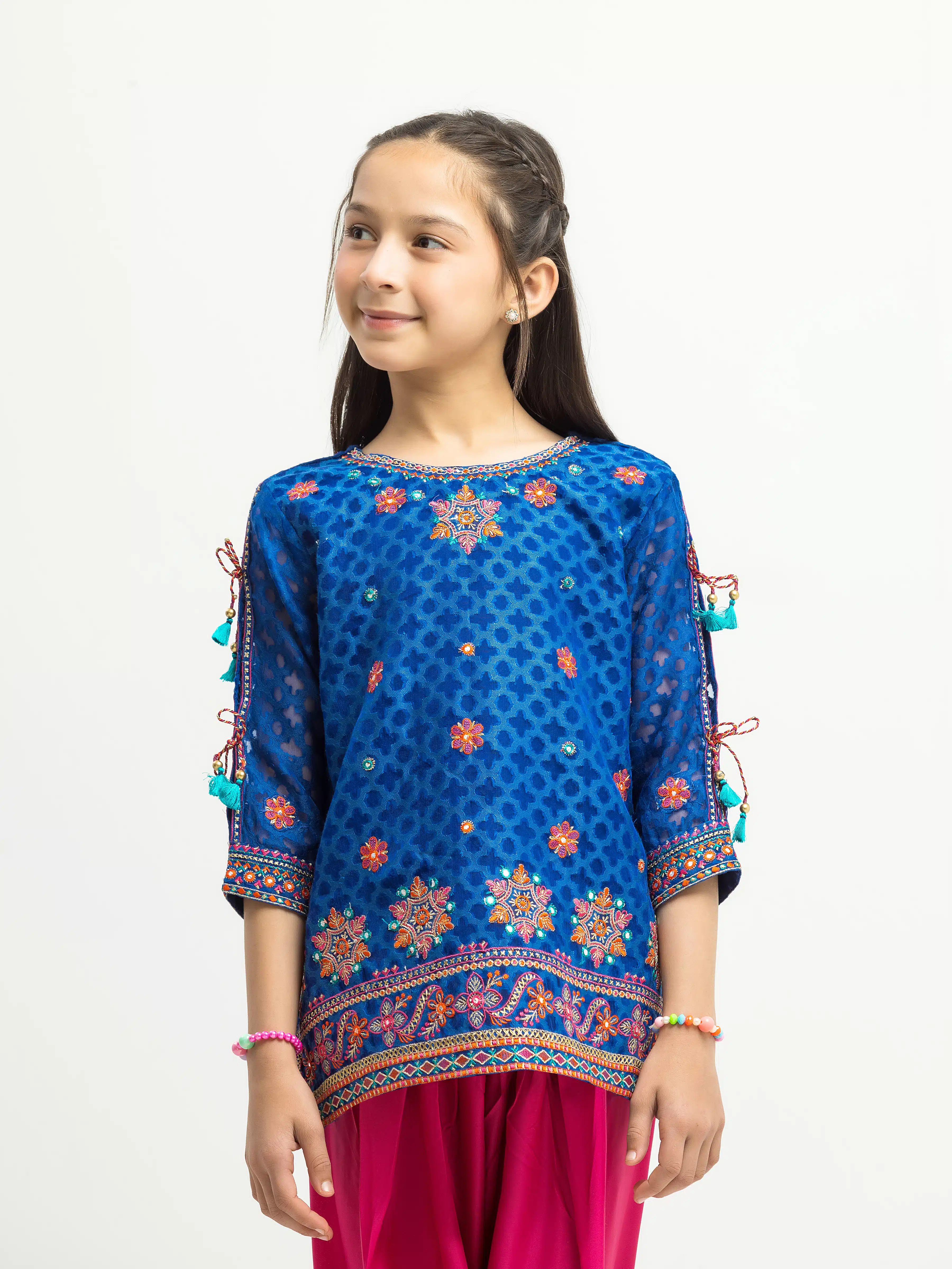 Embroidered Self Jacquard Co-Ord Set - EGTPLED5-50087ST - Image 2