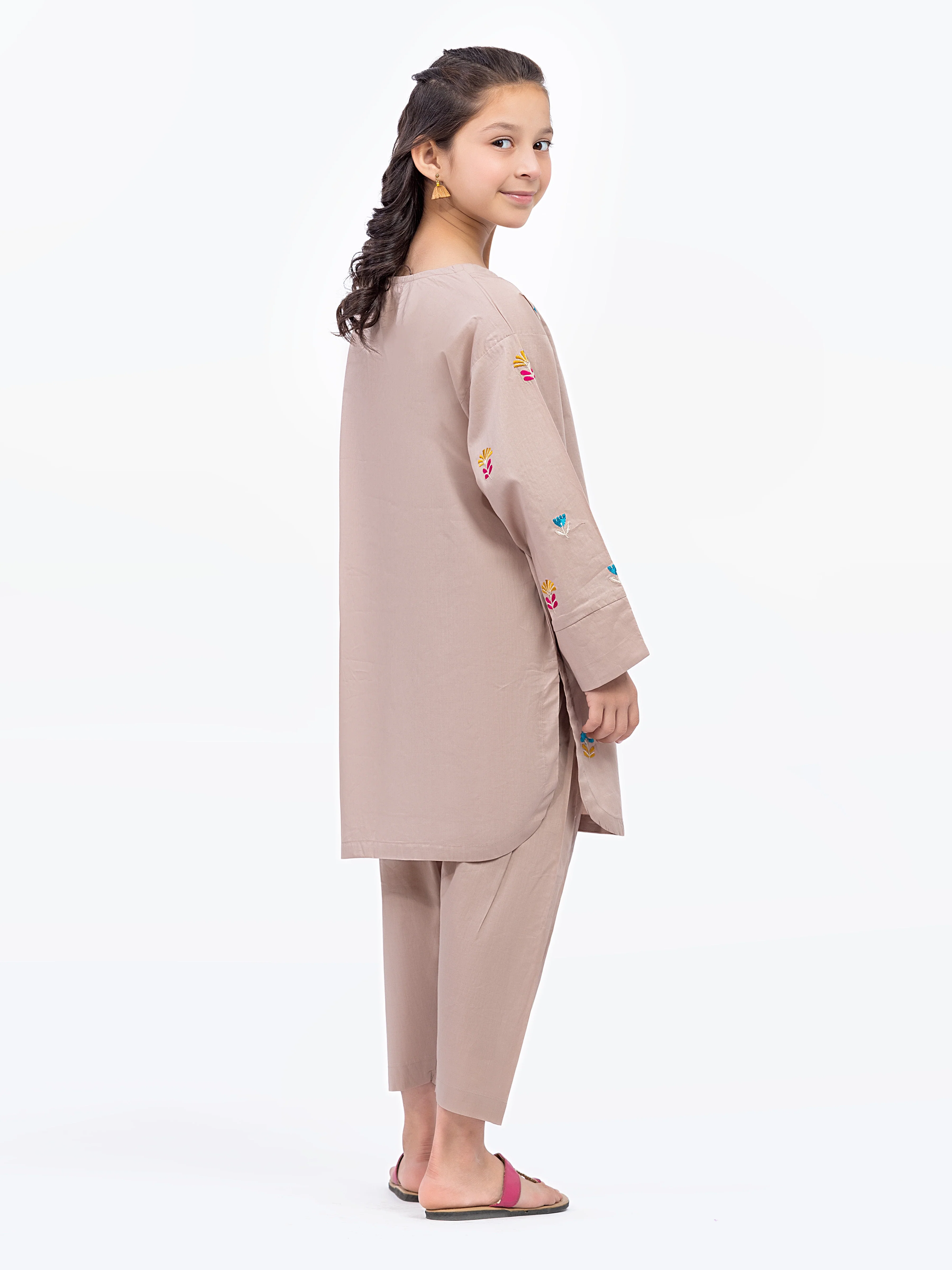 Embroidered Cambric Shirt Trouser - EGTKE24-70768ST - Image 5