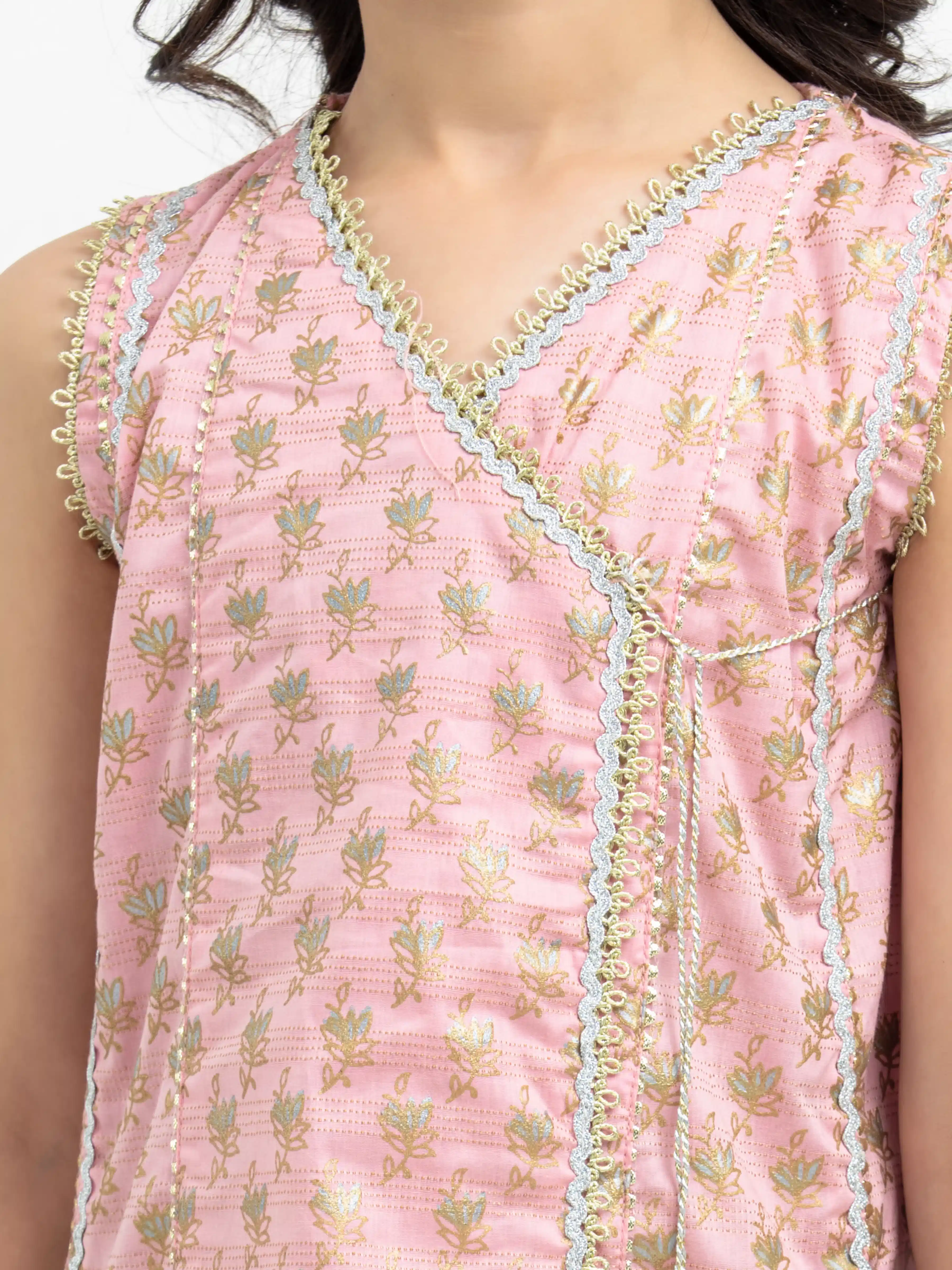 Block Print Mesuri Gharara Suit - EGTPL5-50032-3P - Image 3