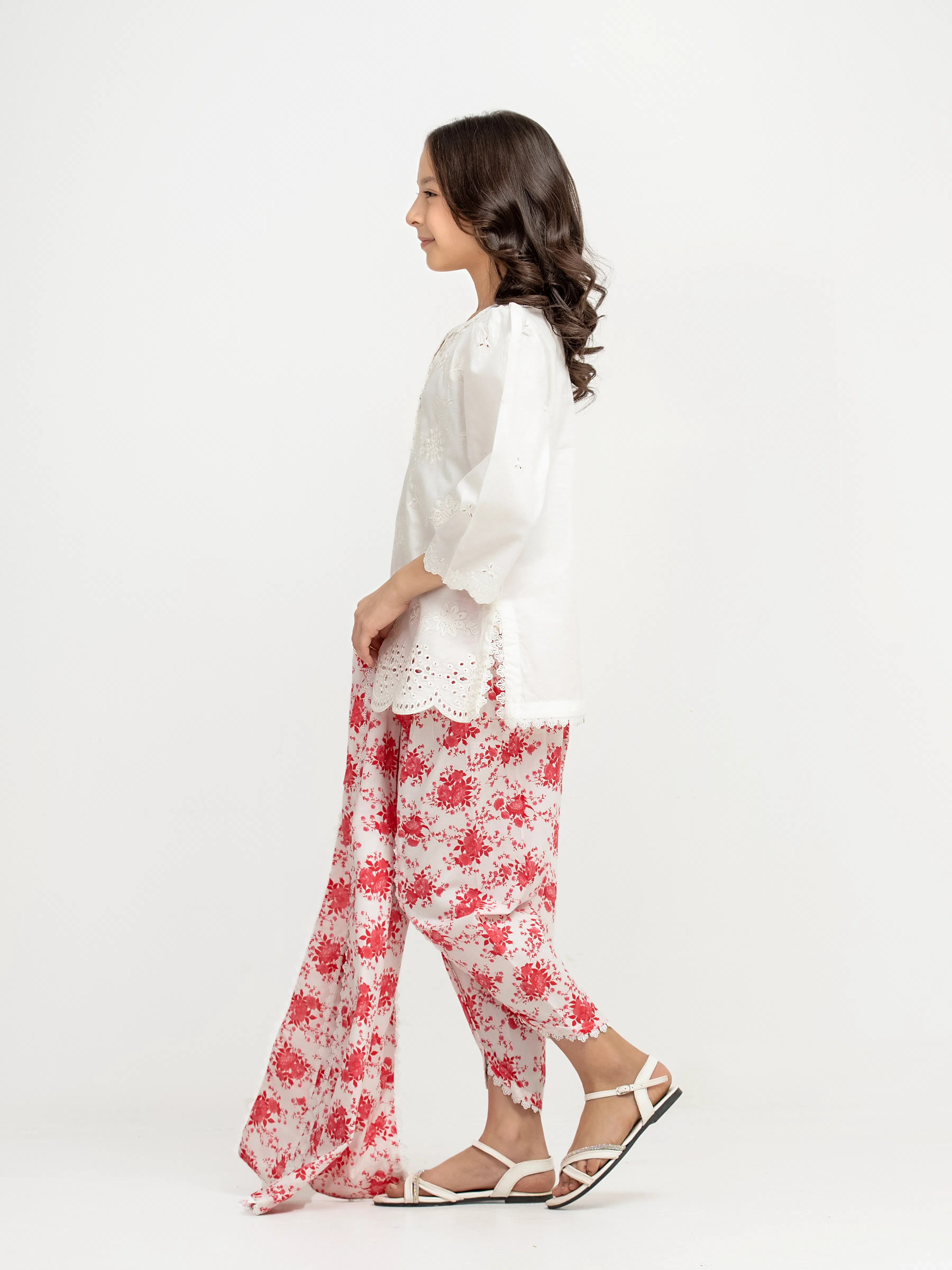 Embroidered Cambric Suit - EGTKED5-70995-3P - Image 5