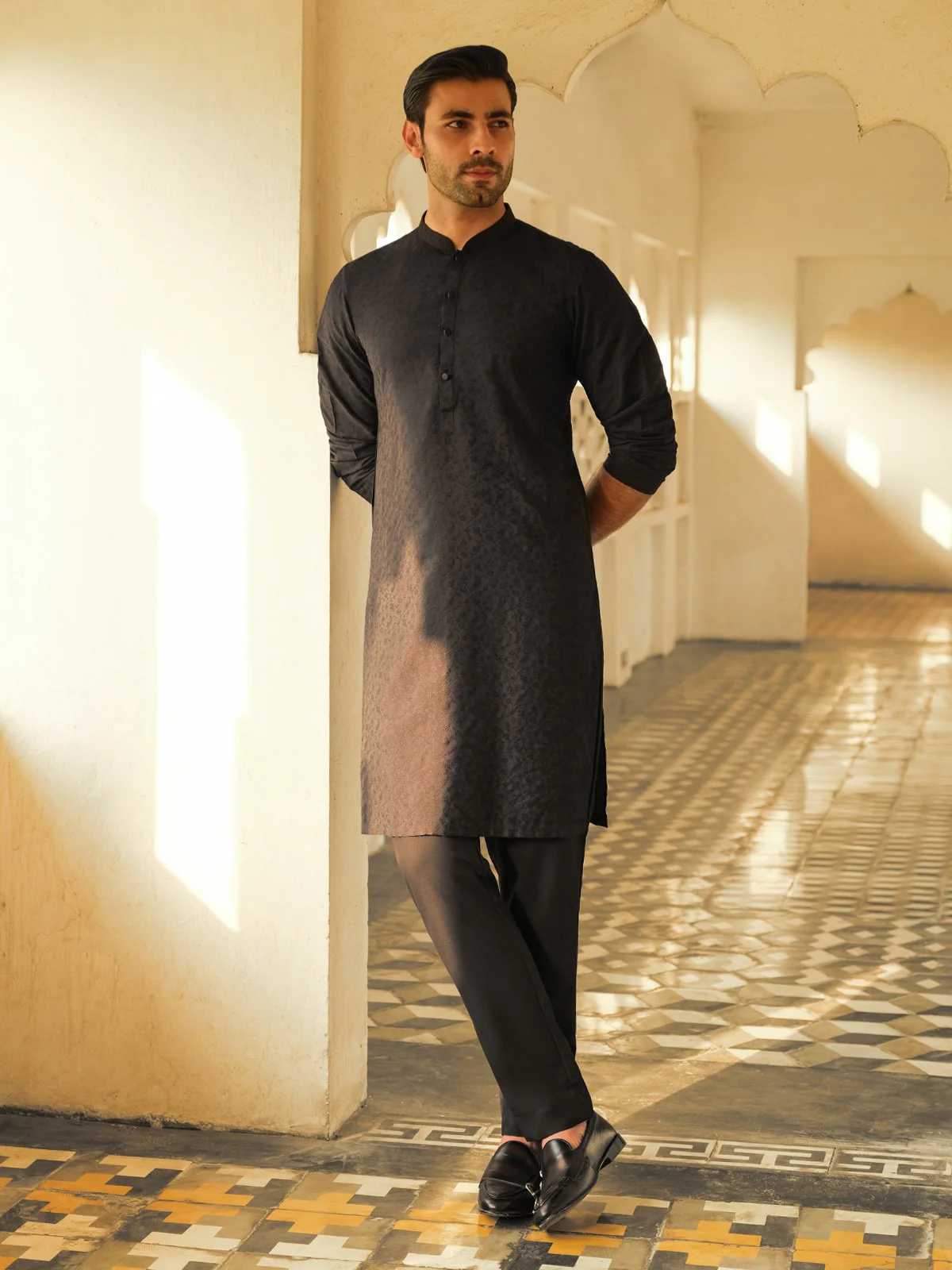 Jacquard Kurta - EMTKC23-098 - Image 3
