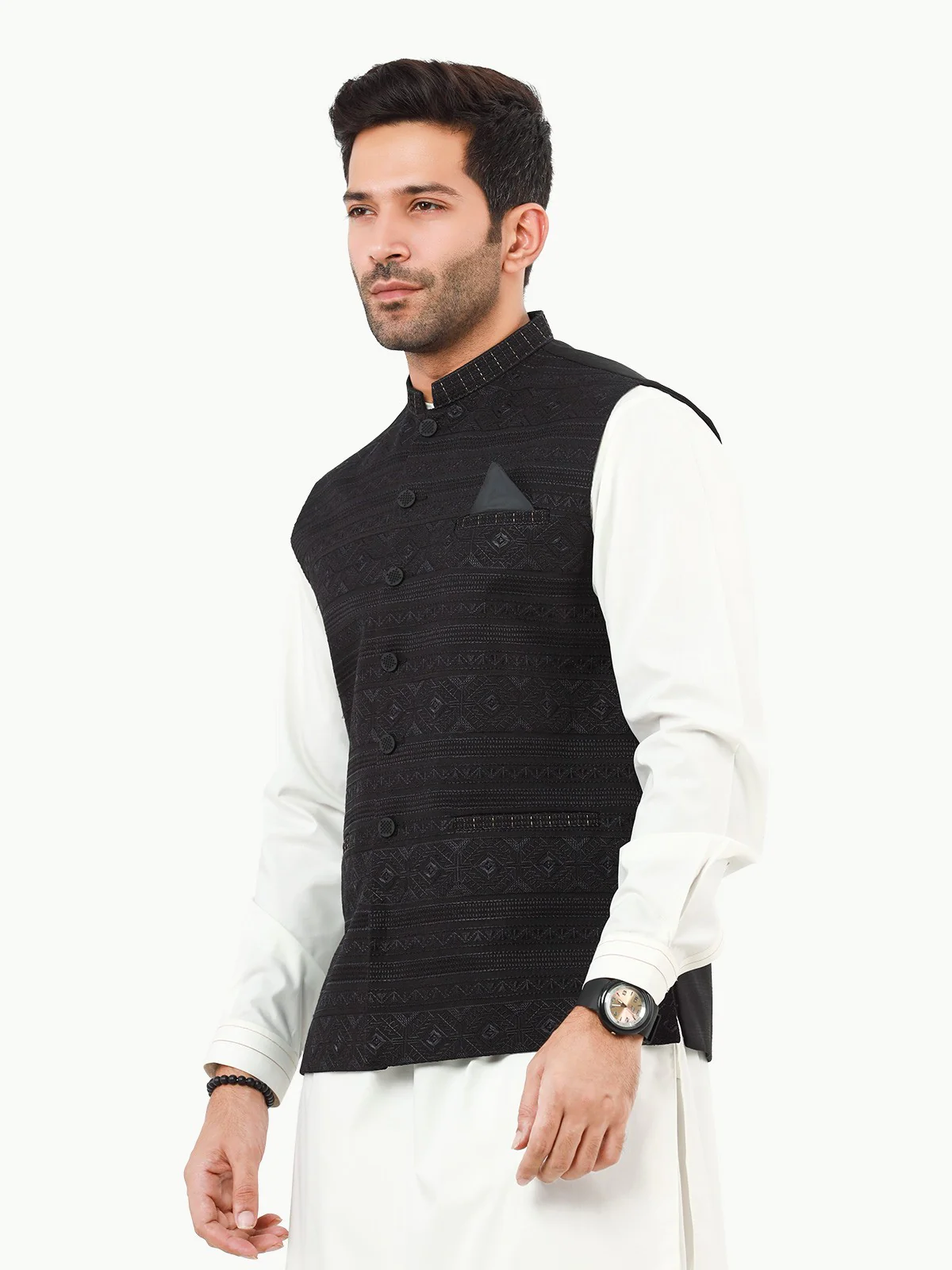 Embroidered Cotton Waistcoat - EMTWCC22-134 - Image 2