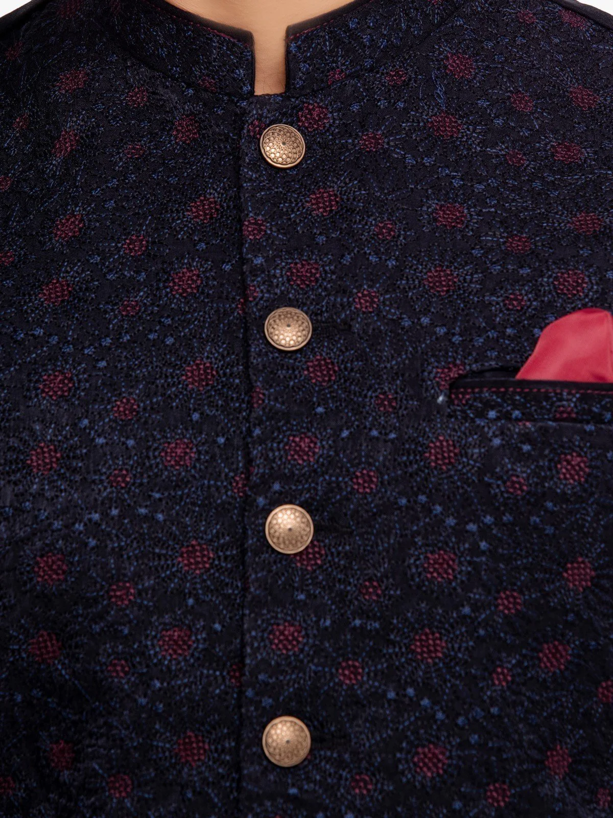 Embroidered Viscose Waistcoat Suit - EMTWCSC22-002 - Image 5
