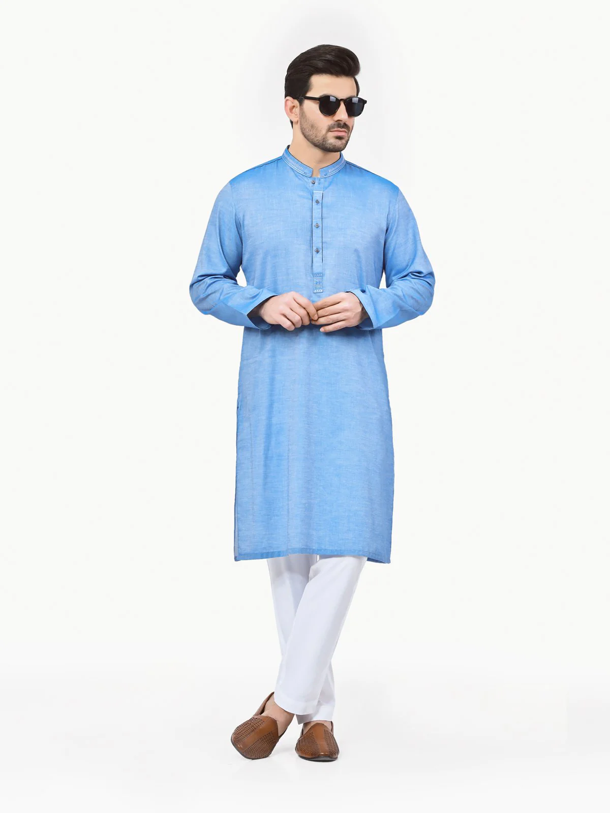 Embroidered Cotton Kurta - EMTK22S-99136
