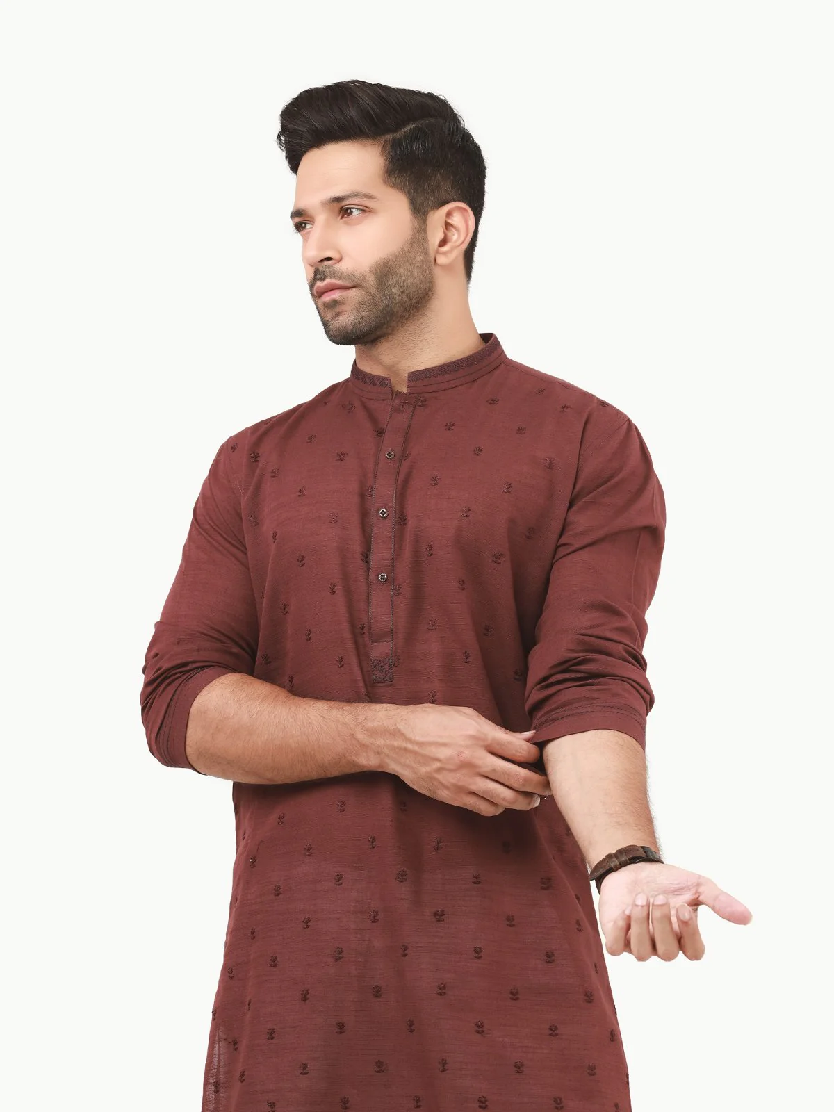 Embroidered Cotton Kurta - EMTK22S-99208 - Image 2