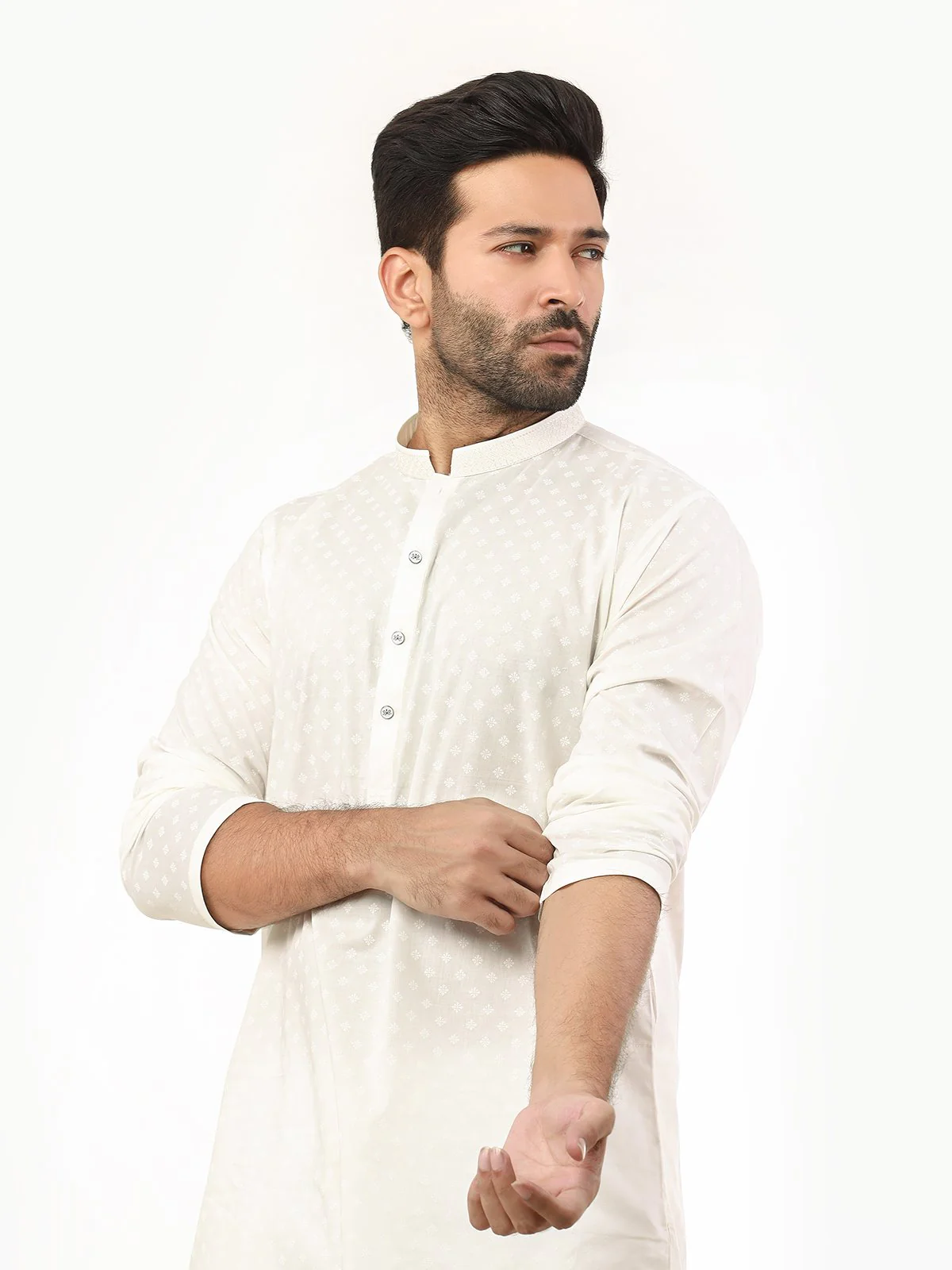 Embroidered Cotton Kurta - EMTK22S-99229 - Image 2