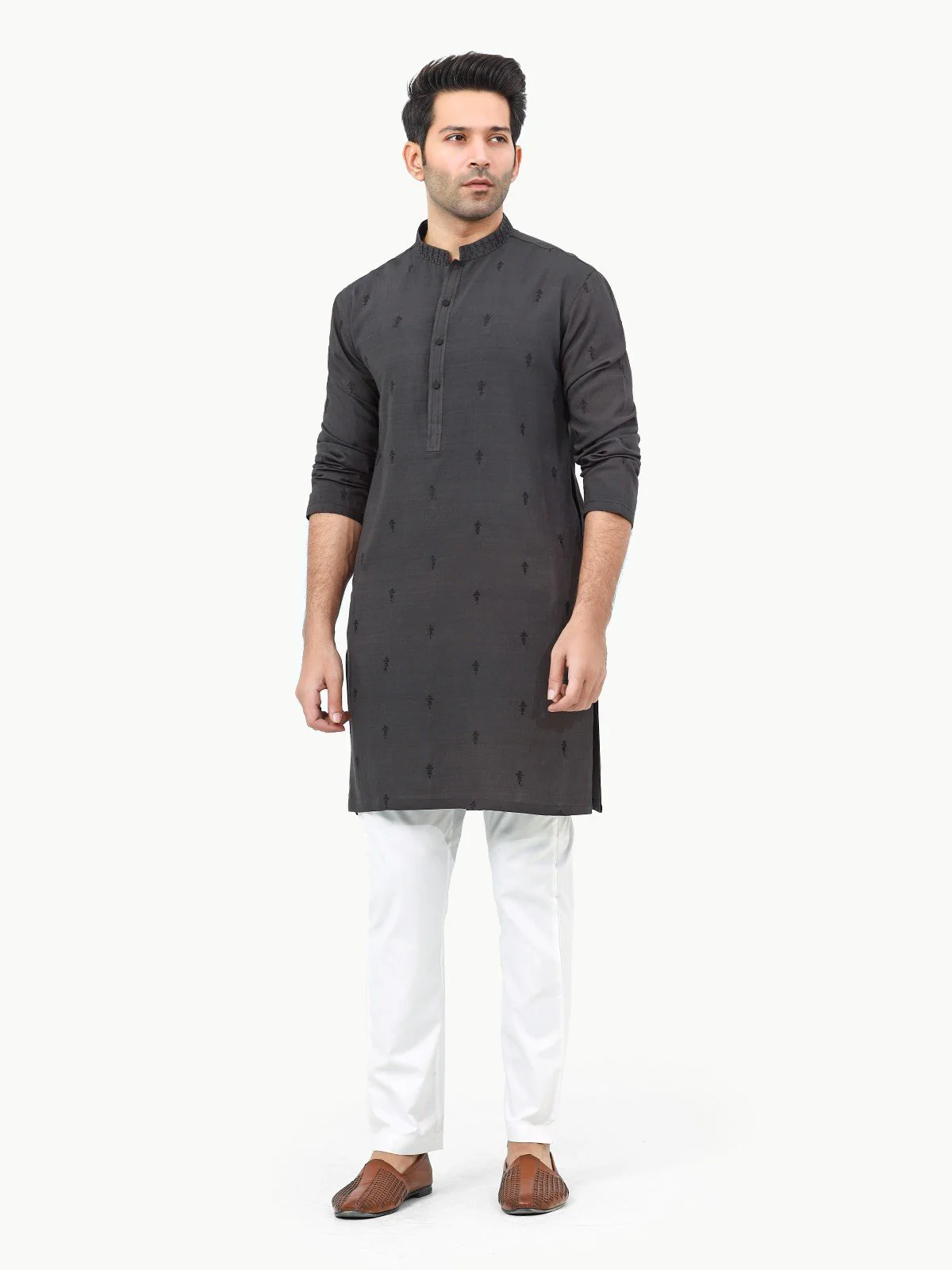 Embroidered Blended Kurta - EMTKC22-076 - Image 3