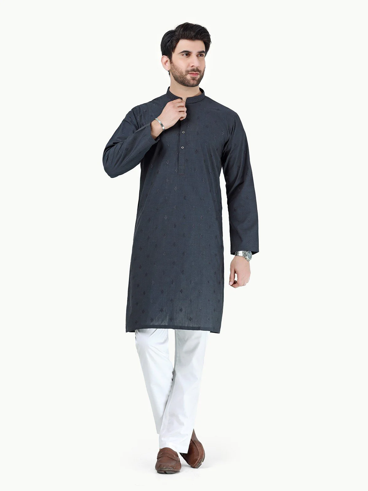 Embroidered Cotton Kurta - EMTKC22-066