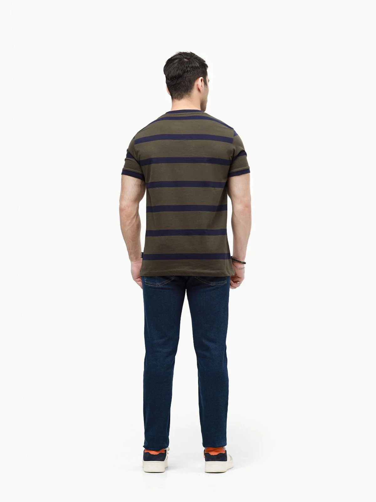 Crew Neck Striped Tee - EMTGT23-003 - Image 4