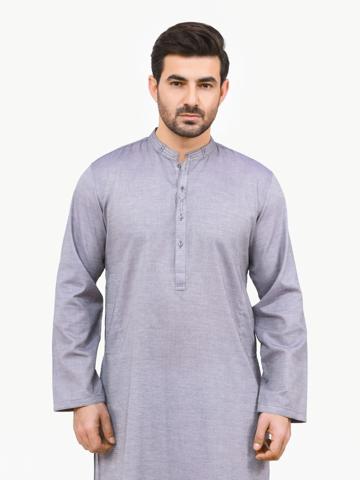 Embroidered Cotton Kurta - EMTK22S-99134 - Image 4