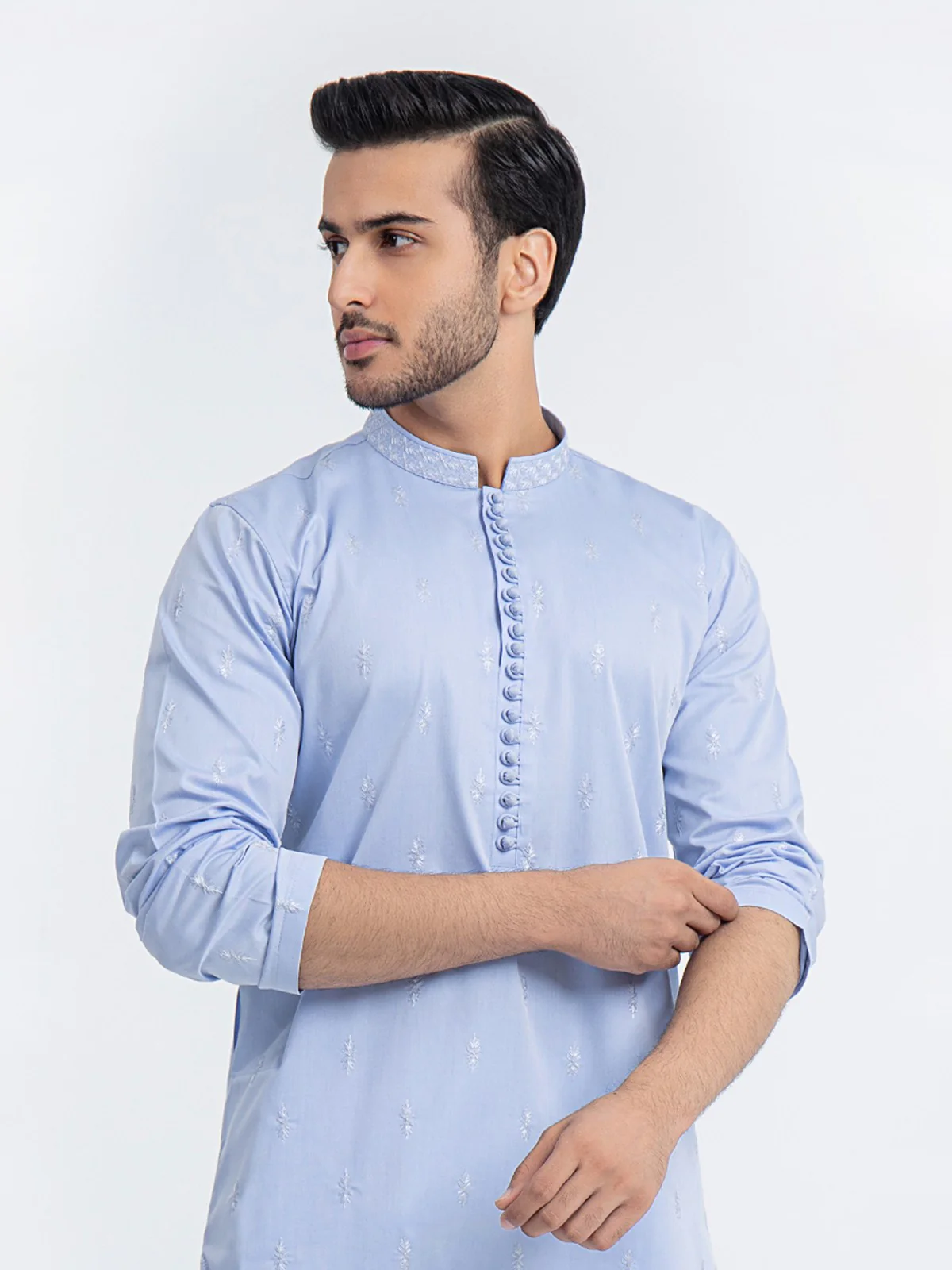 Embroidered Cotton Kurta - EMTKC22-075 - Image 2