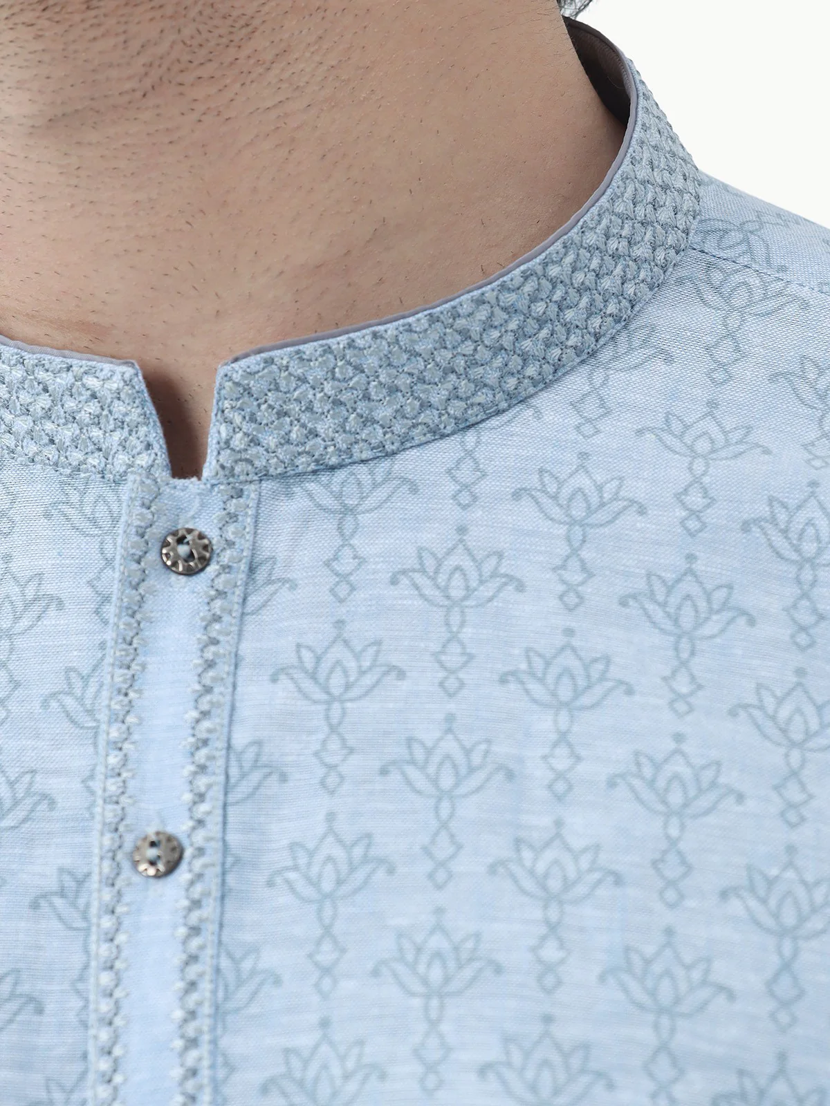Embroidered Cotton Kurta - EMTK22-99278 - Image 4