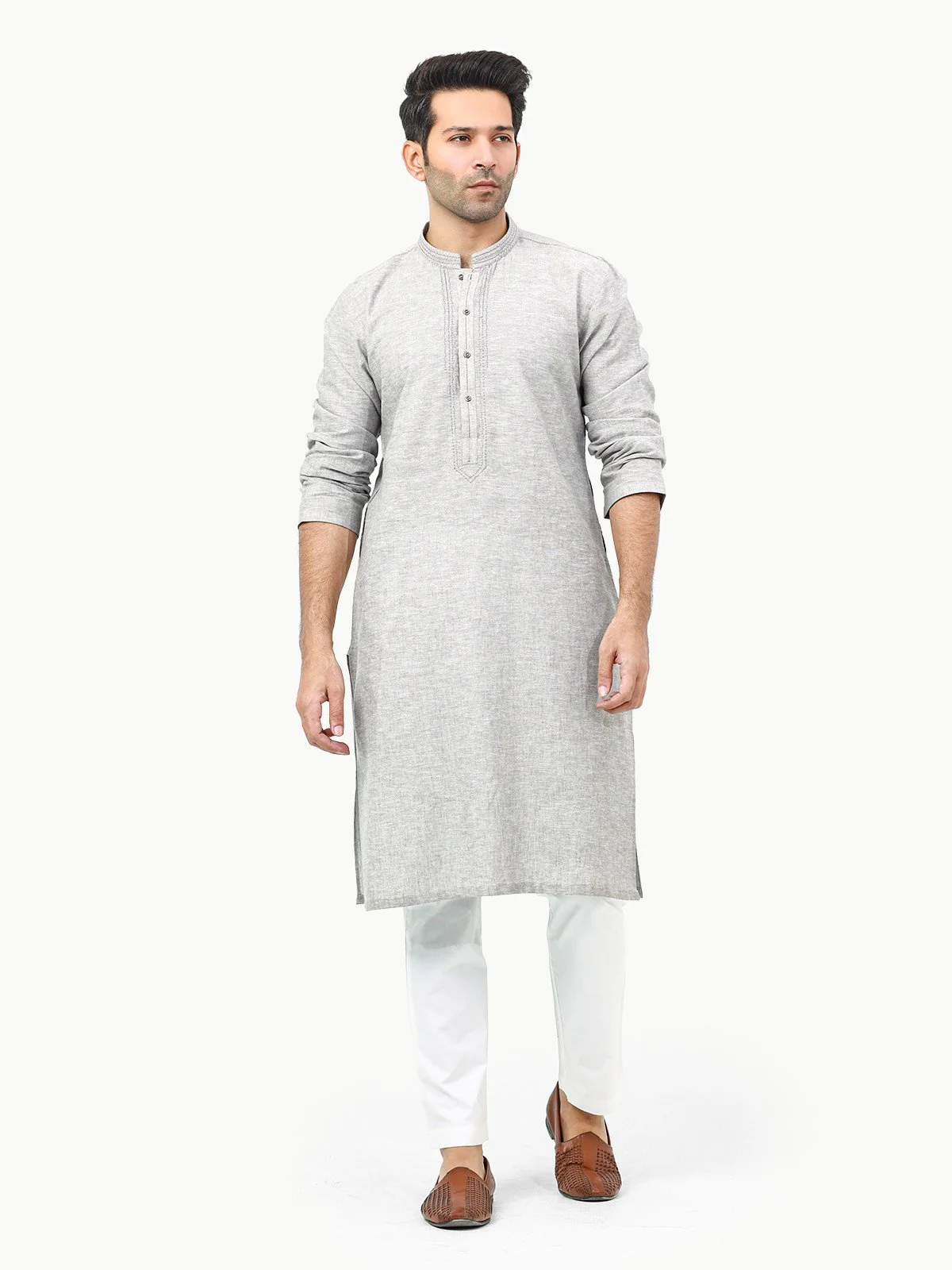 Embroidered Cotton Kurta - EMTK22-99277