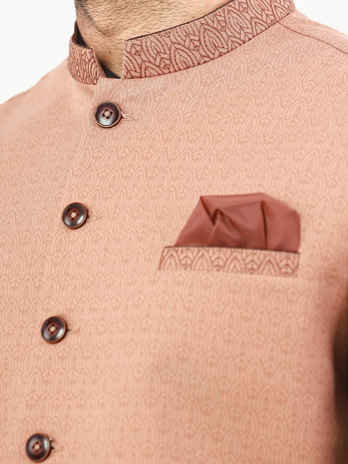 Embroidered Cotton Waistcoat - EMTWC22-35807 - Image 3