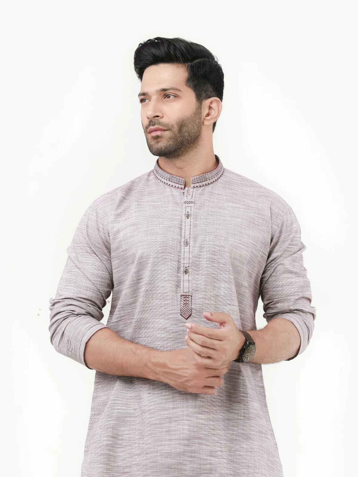 Embroidered Cotton Kurta - EMTK22S-99216 - Image 2