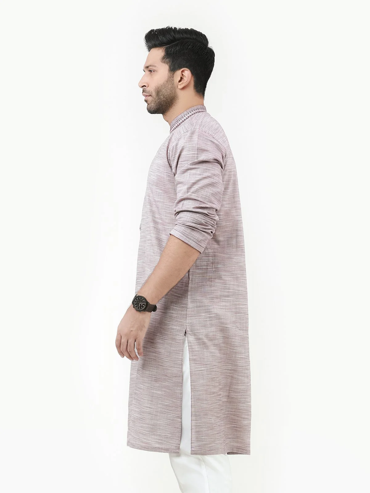 Embroidered Cotton Kurta - EMTK22S-99216 - Image 3