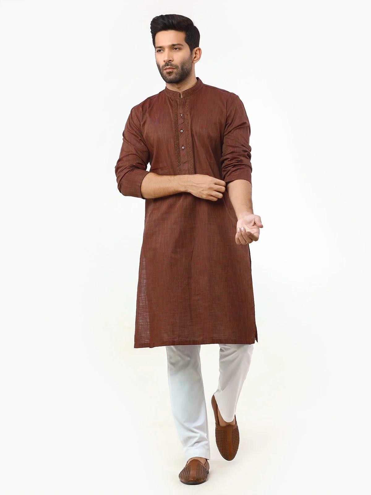 Embroidered Cotton Kurta - EMTK22S-99239
