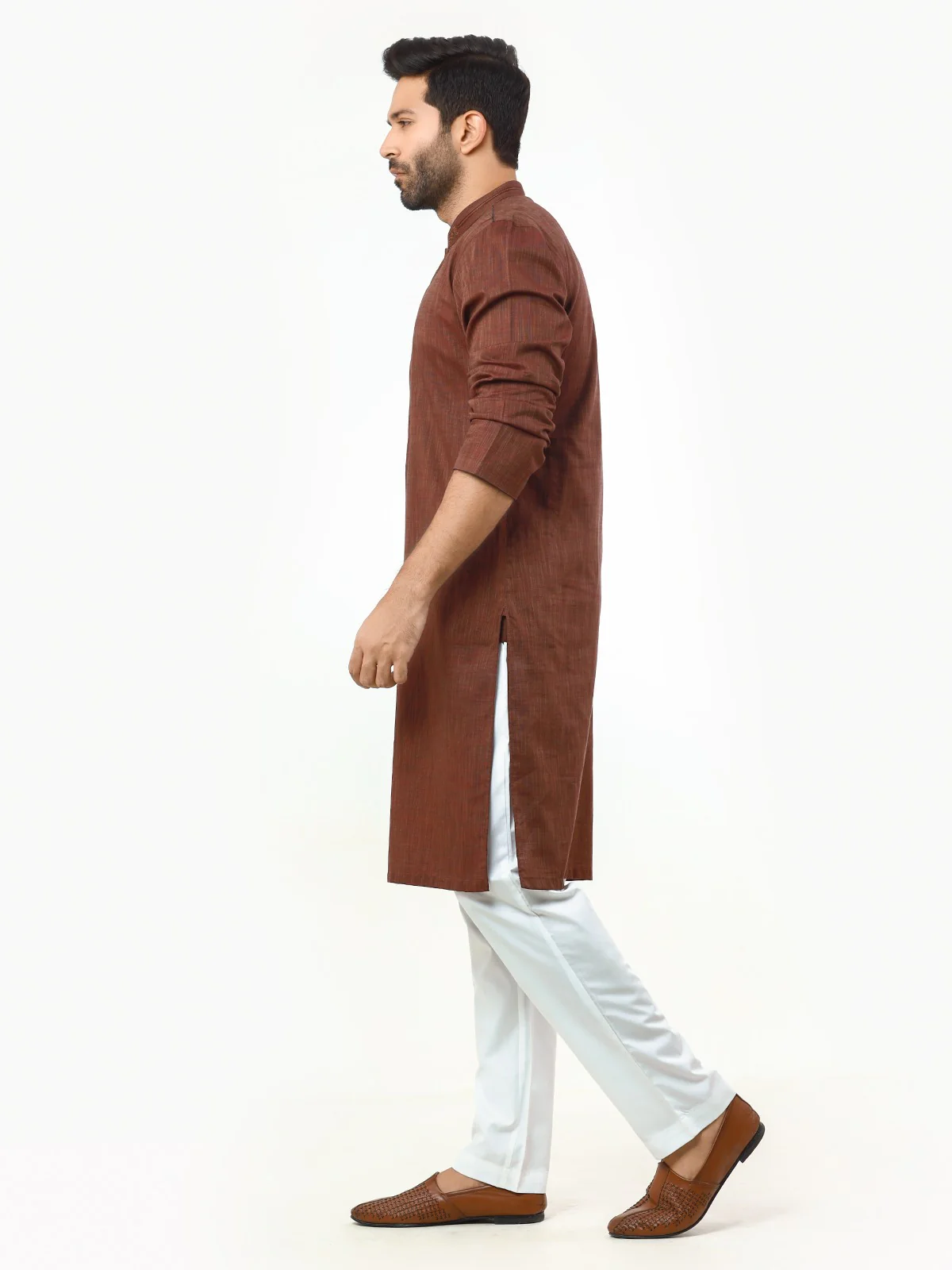 Embroidered Cotton Kurta - EMTK22S-99239 - Image 3