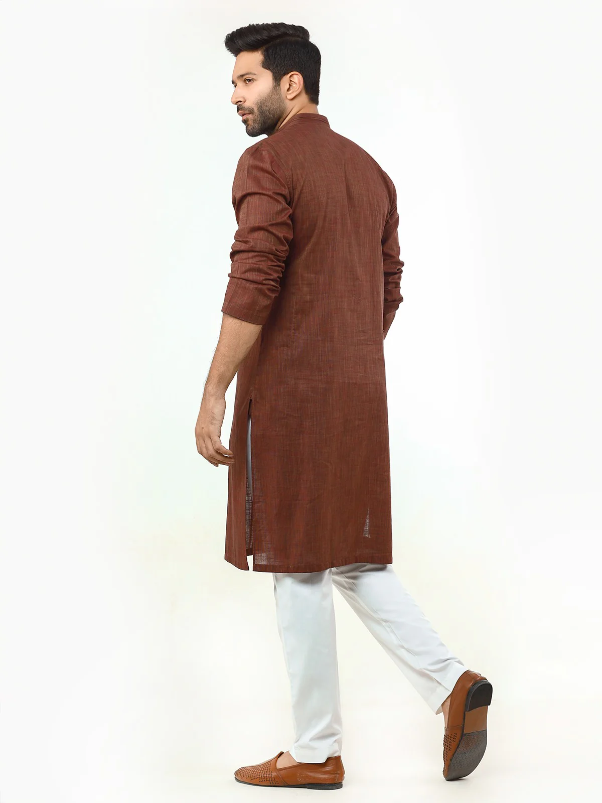 Embroidered Cotton Kurta - EMTK22S-99239 - Image 5