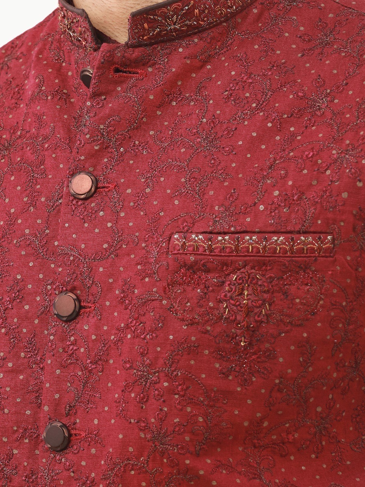 Embroidered Khaddar Waistcoat - EMTWCC22-118 - Image 4