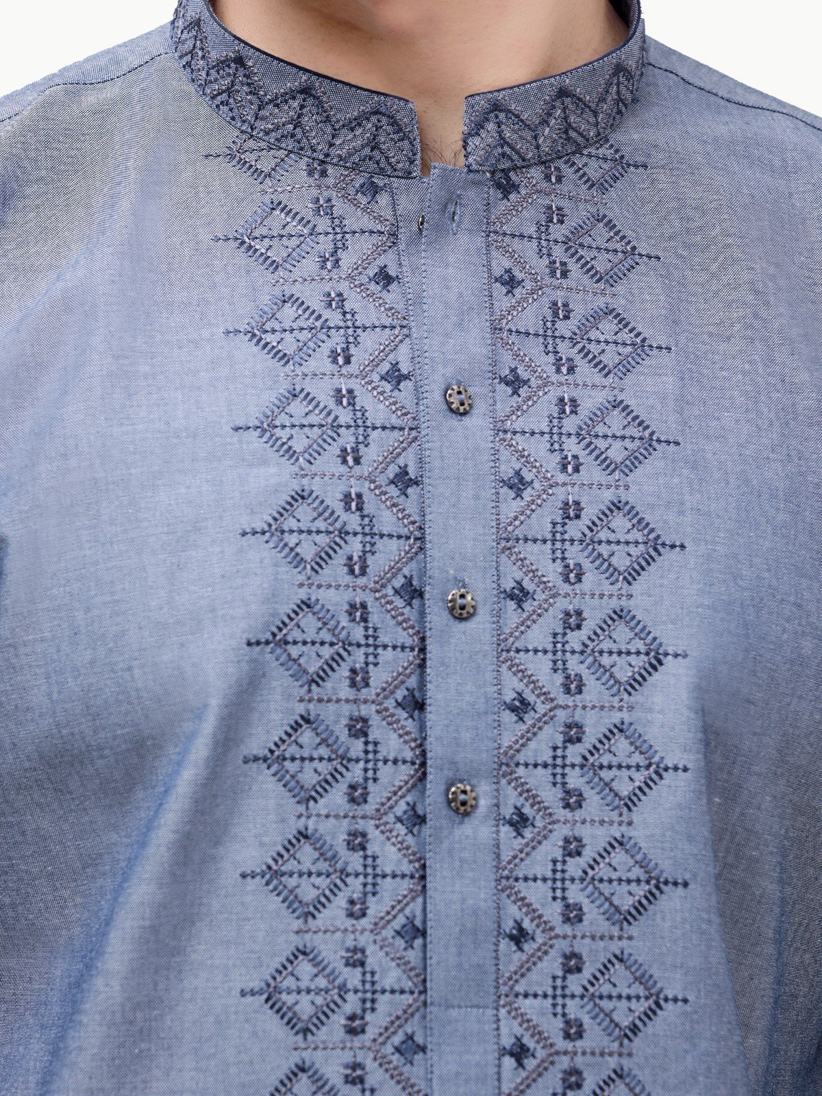 Embroidered Cotton Kurta - EMTK22-99279 - Image 5