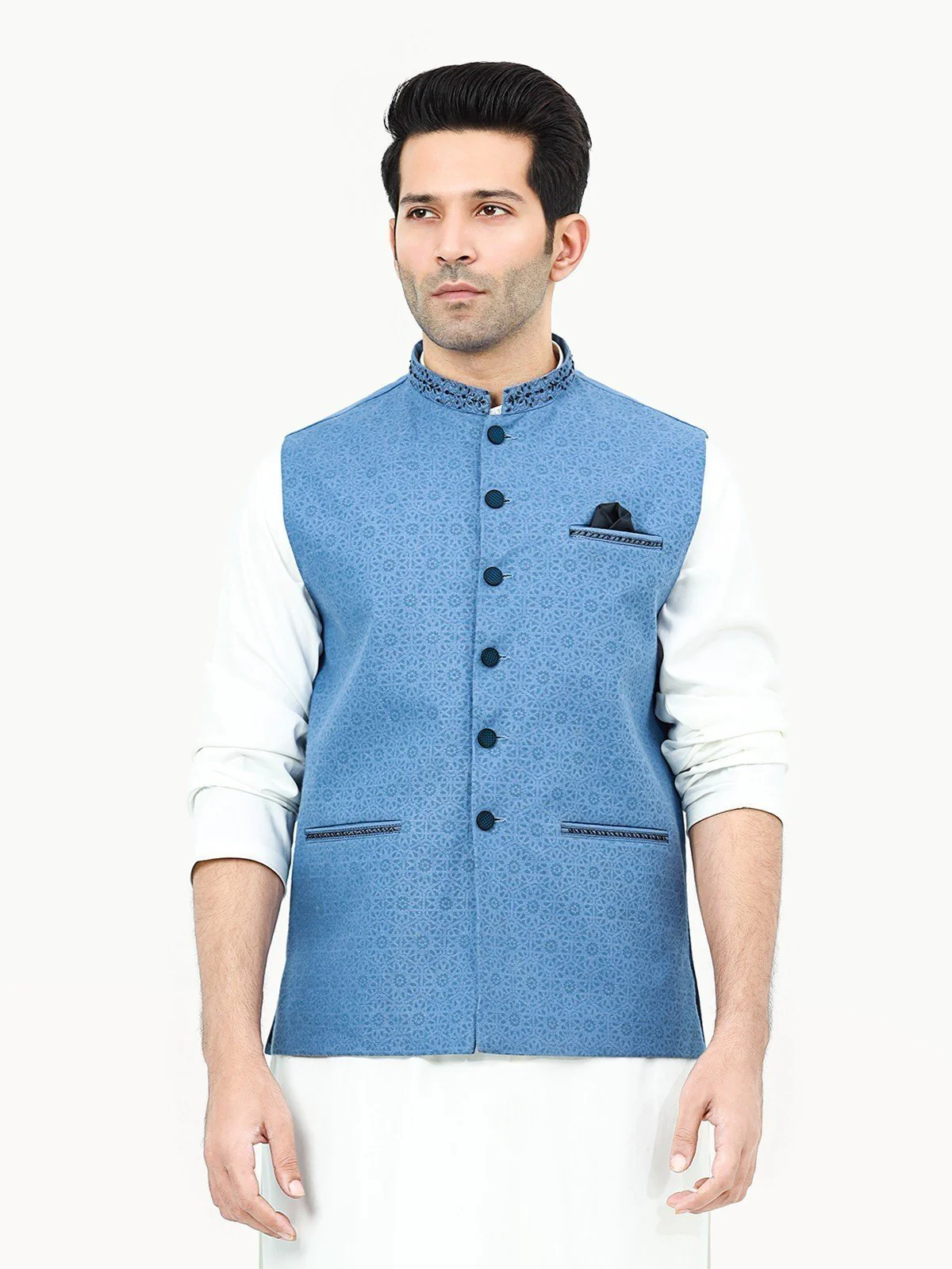 Embroidered Cotton Waistcoat - EMTWCC22-131 - Image 2
