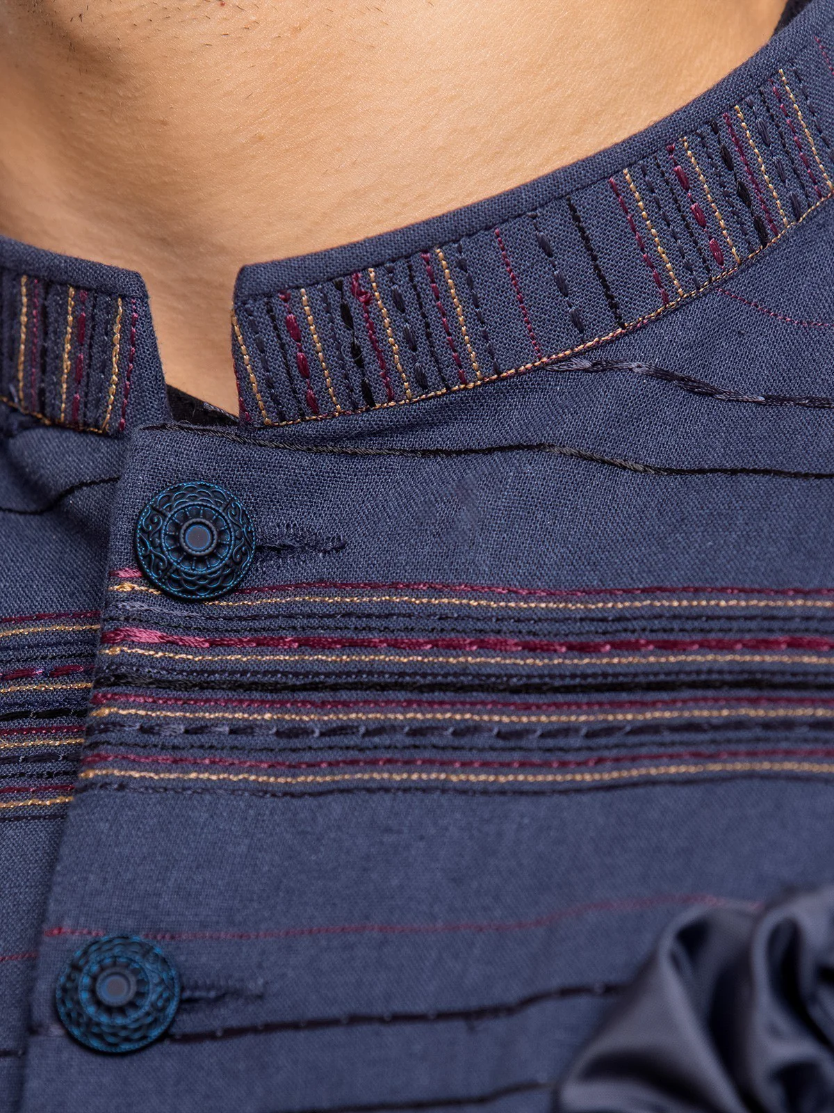 Embroidered Cotton Waistcoat - EMTWCC22-122 - Image 4