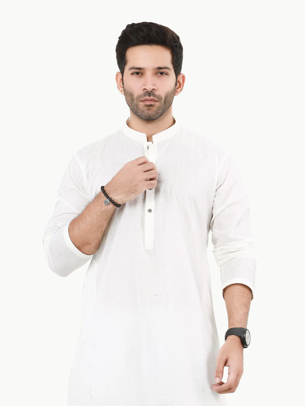 Embroidered Cotton Kurta - EMTK22S-99232 - Image 2