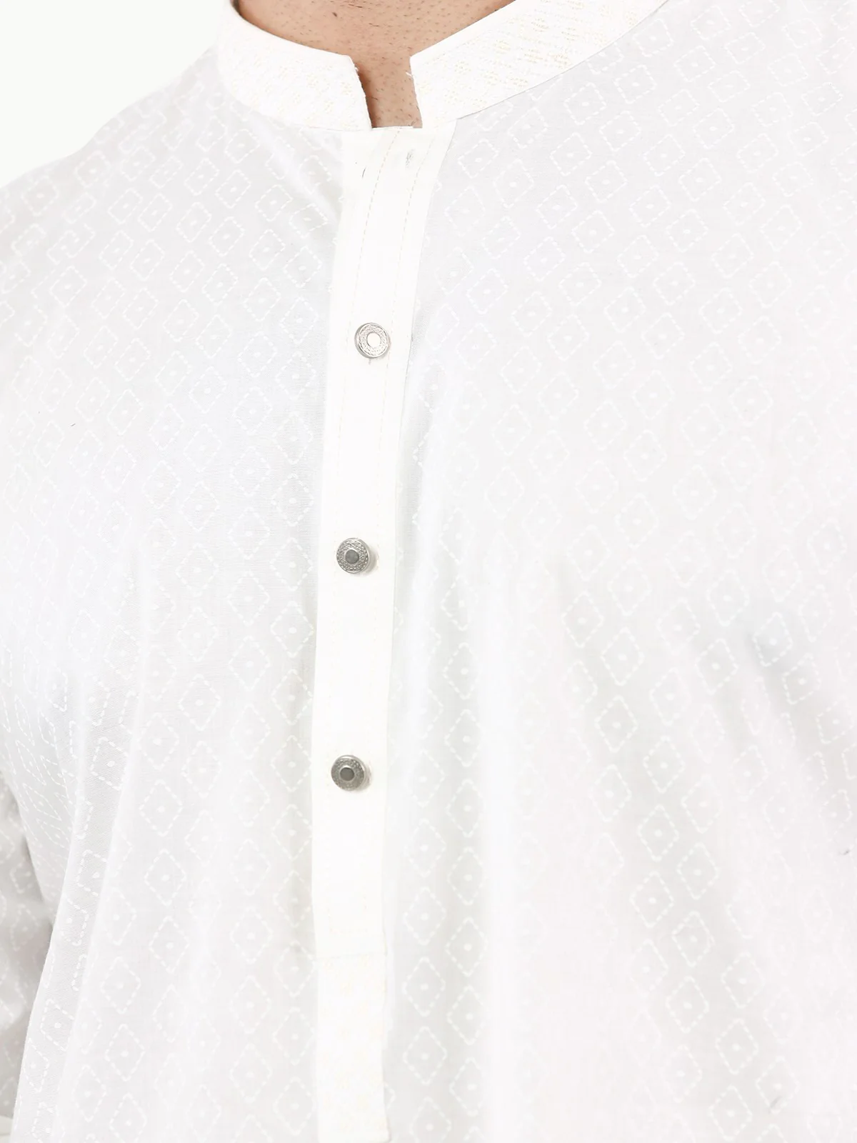 Embroidered Cotton Kurta - EMTK22S-99232 - Image 4
