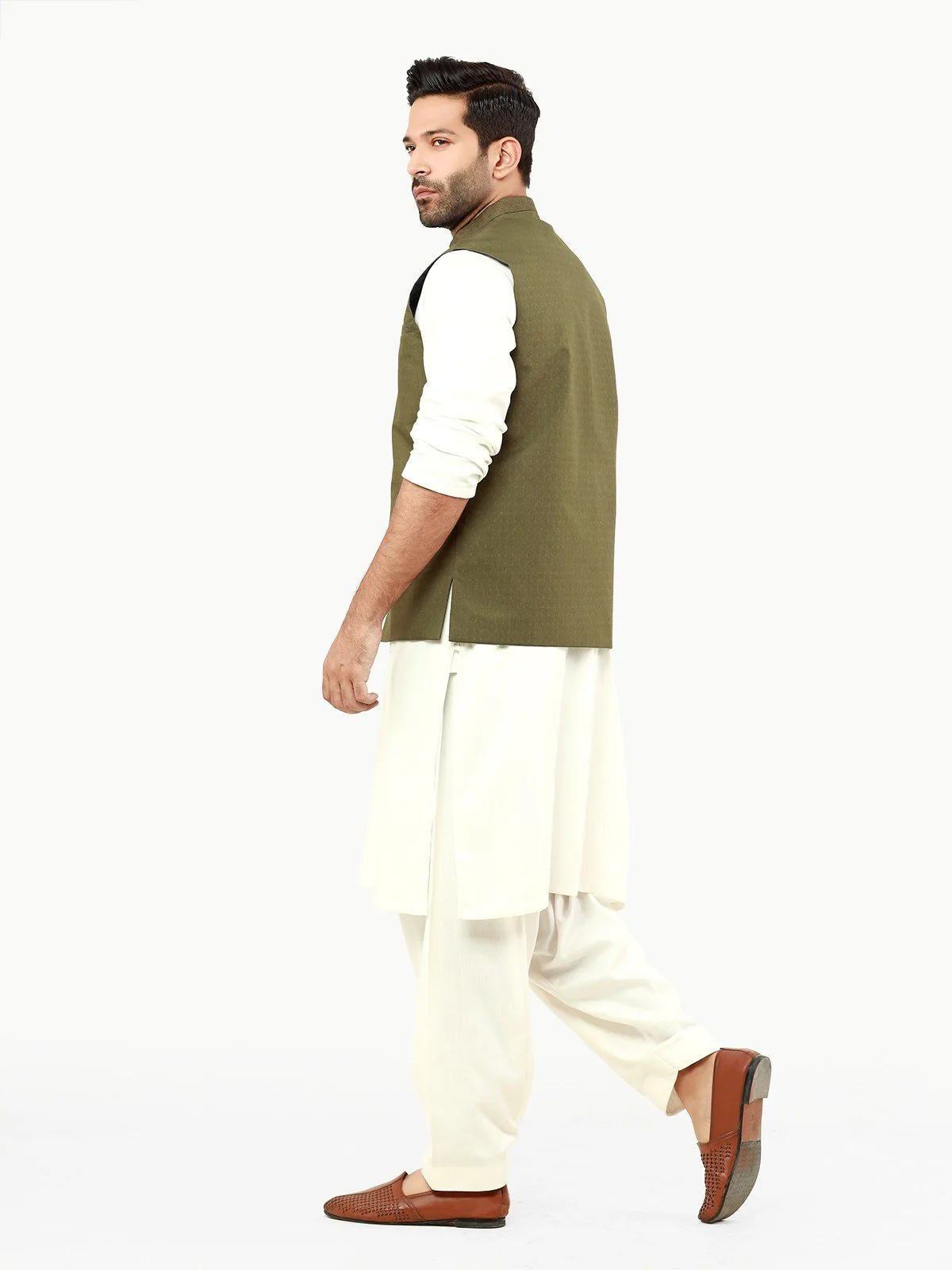 Embroidered Cotton Waistcoat - EMTWC22-35808 - Image 5