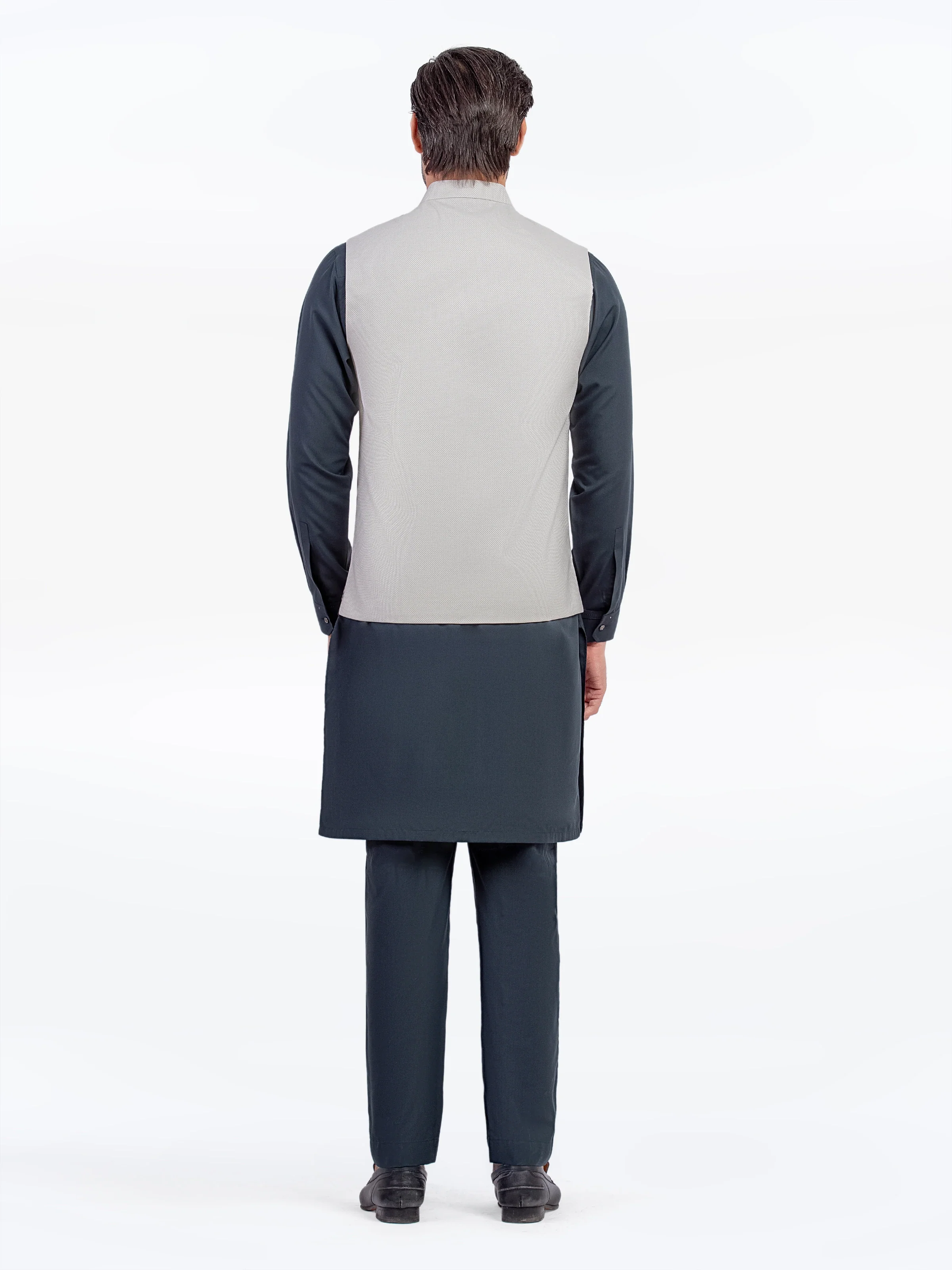 Embroidered Dobby Waistcoat - EMTWC5-35954 - Image 5