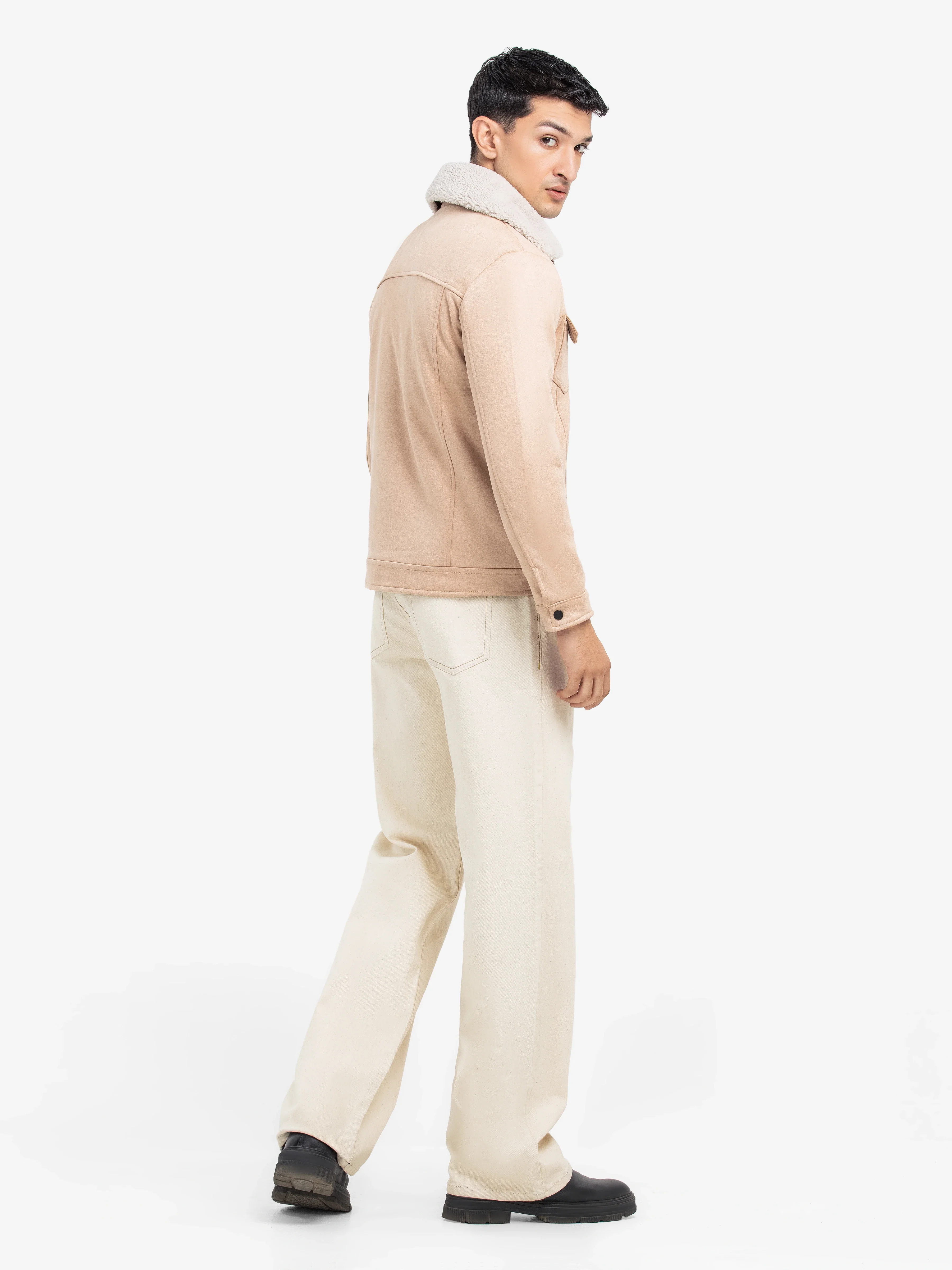 Fur Collar Suede Jacket - EMTJ24-018 - Image 6